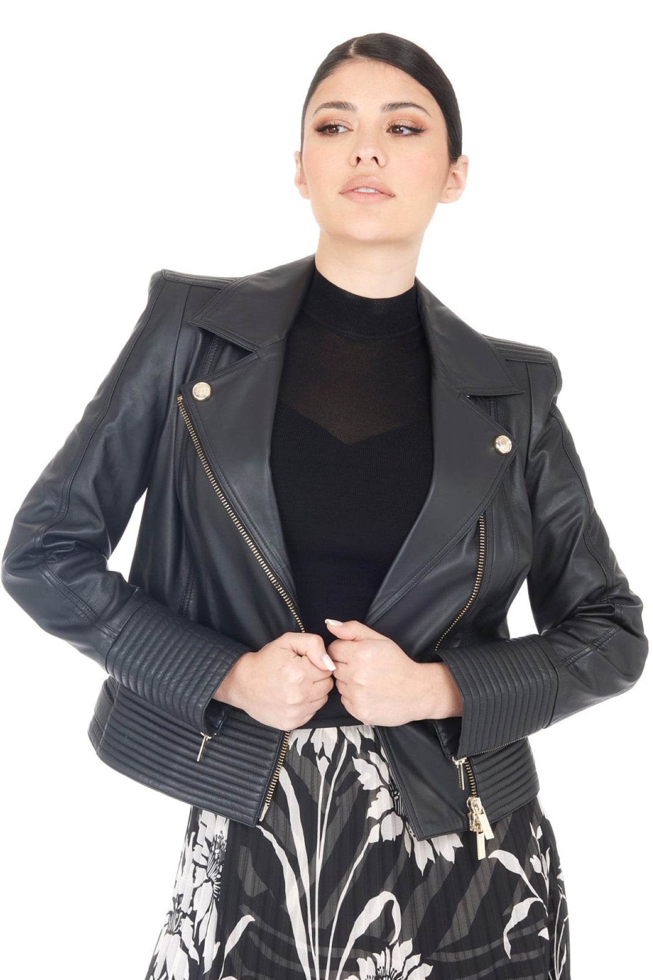 Geaca din Piele MARCIANO by GUESS de Dama 5RGL117167Z – UnicBrands.ro