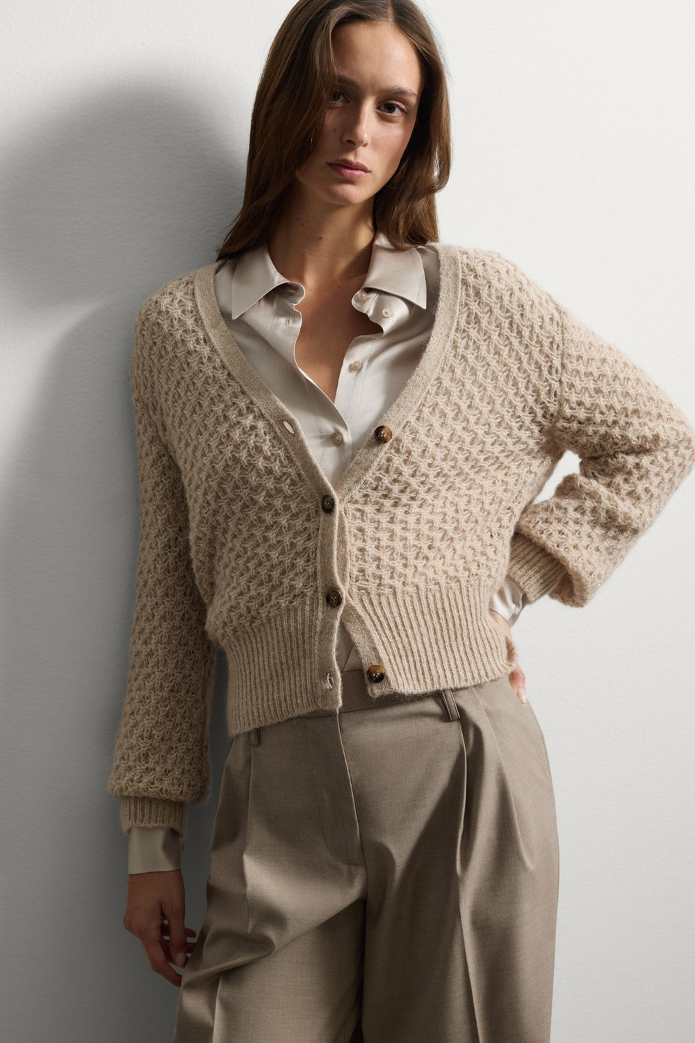Cardigan STEFANEL de Dama IMBRACAMINTE STEFANEL Bej XS 805791400206
