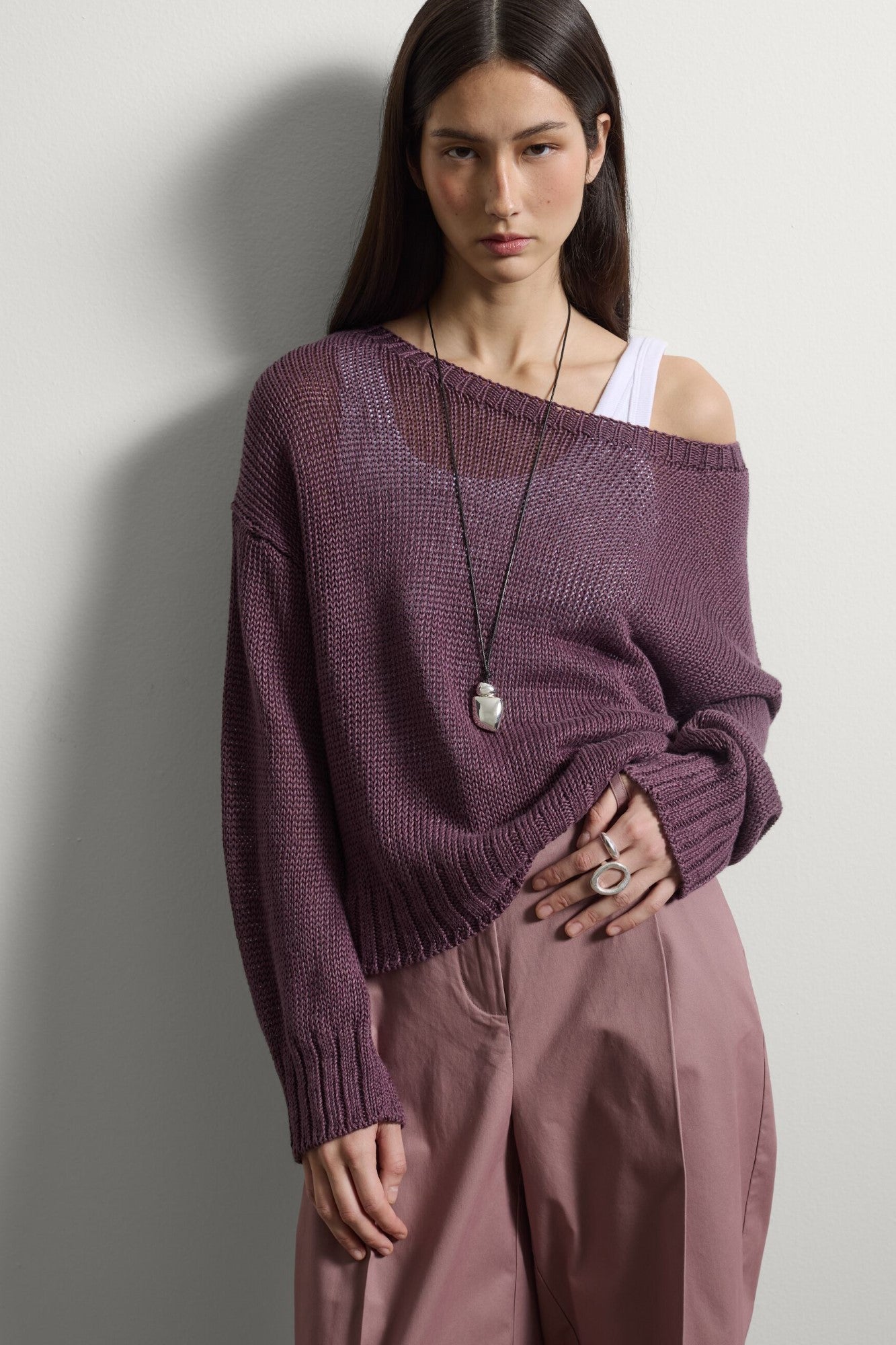 Pulover STEFANEL de dama IMBRACAMINTE STEFANEL Mov XS 8059521458595