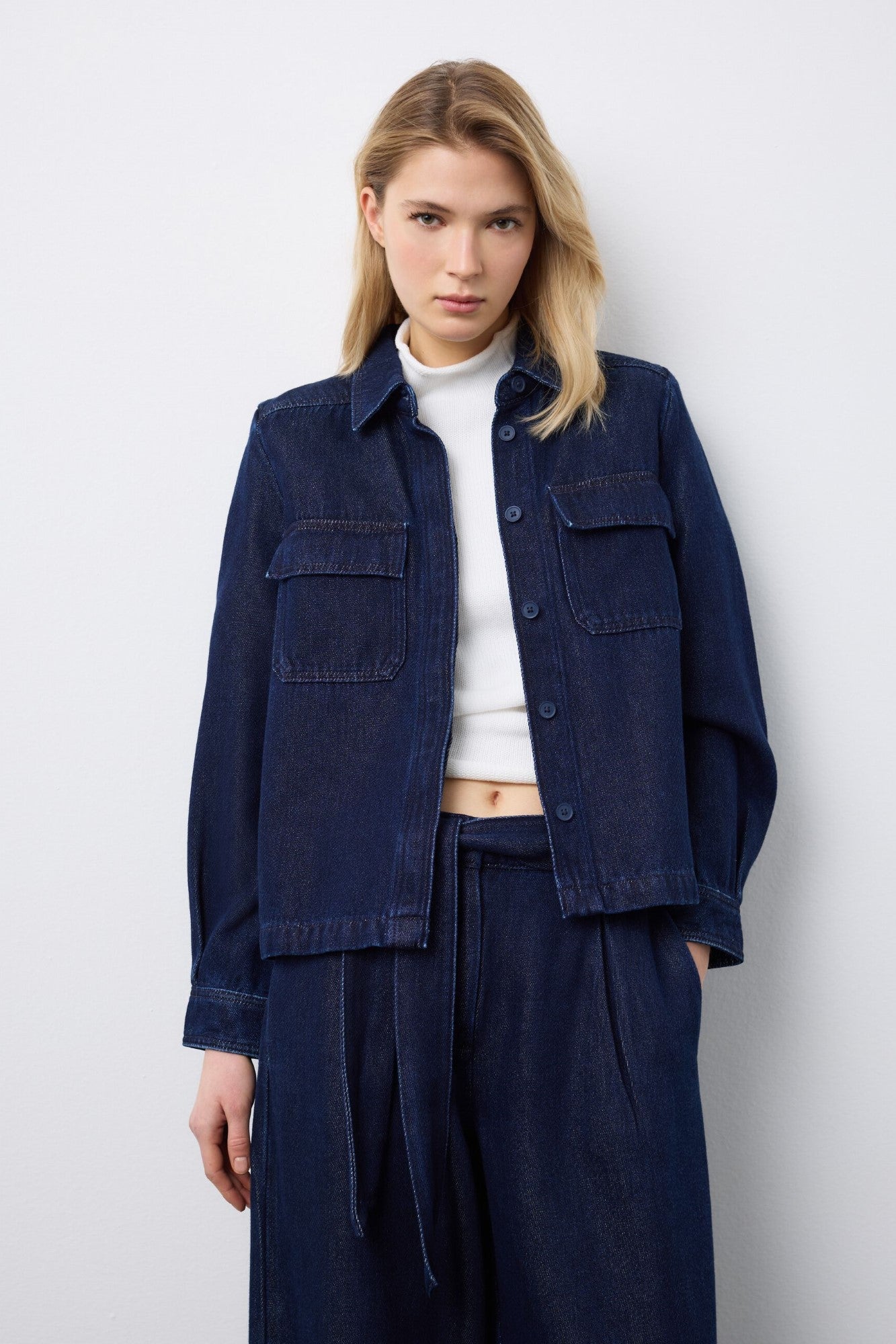 Geaca Denim STEFANEL de dama IMBRACAMINTE STEFANEL Albastru XS 8059521480169