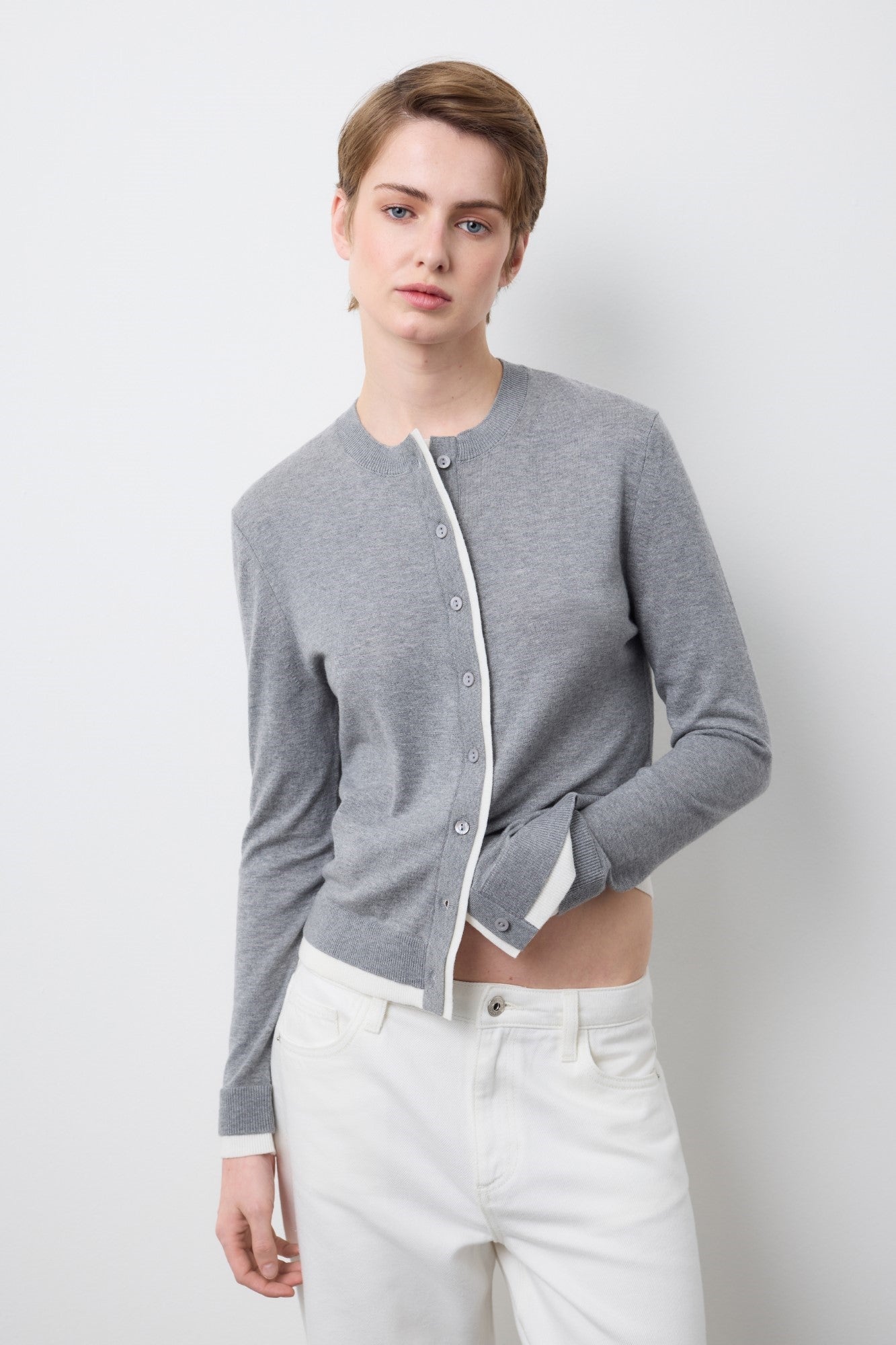 Cardigan STEFANEL de dama IMBRACAMINTE STEFANEL Gri XS 805791415359