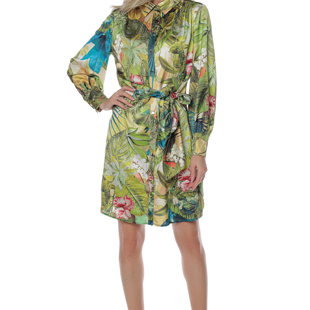 
                      
                        Rochie stil camasa cu print floral si cordon in talie UB103GGK867099Z ROCHII MARCIANO   
                      
                    