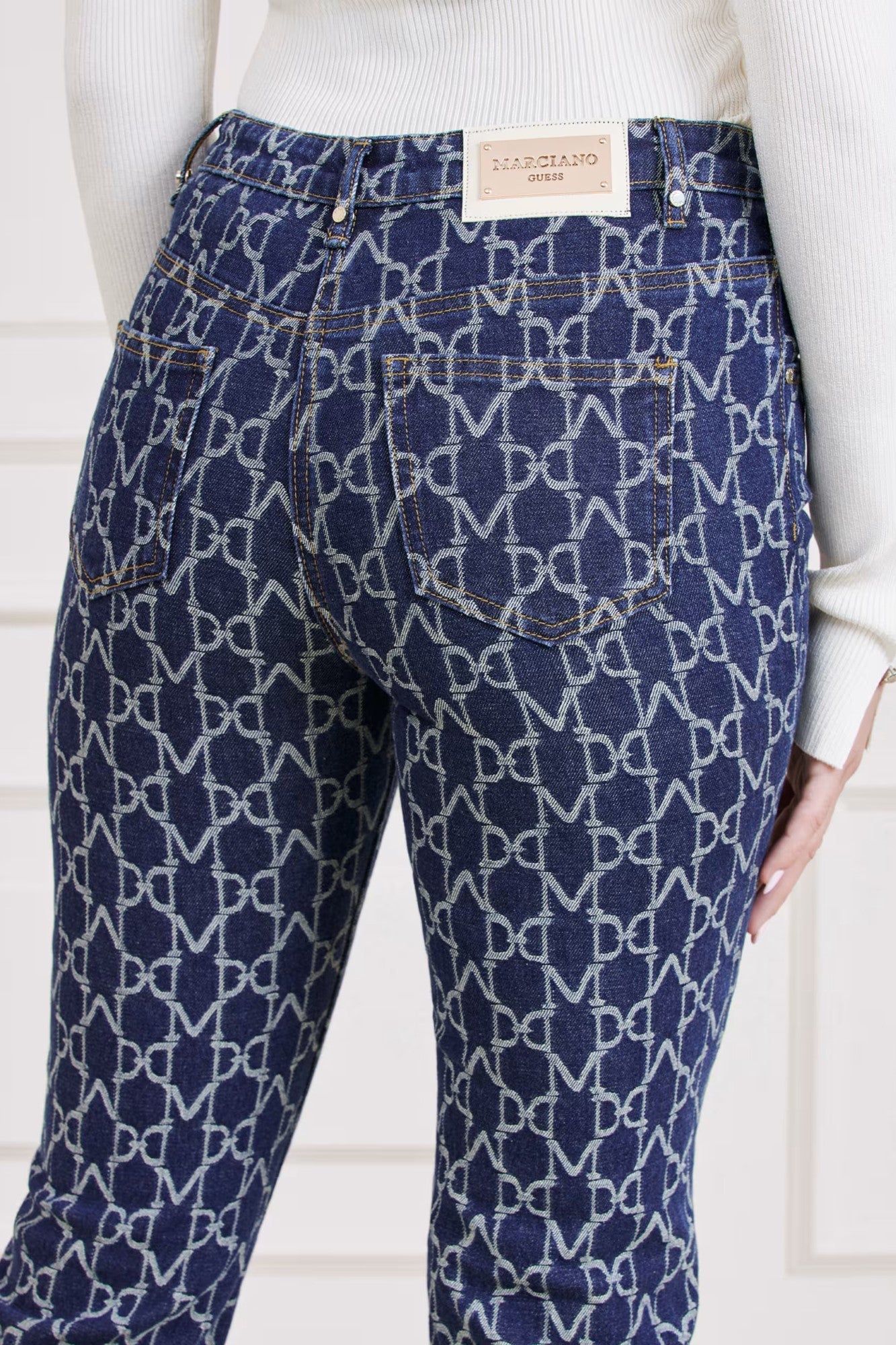 Pantaloni denim cu logo MARCIANO by GUESS IMBRACAMINTE MARCIANO   