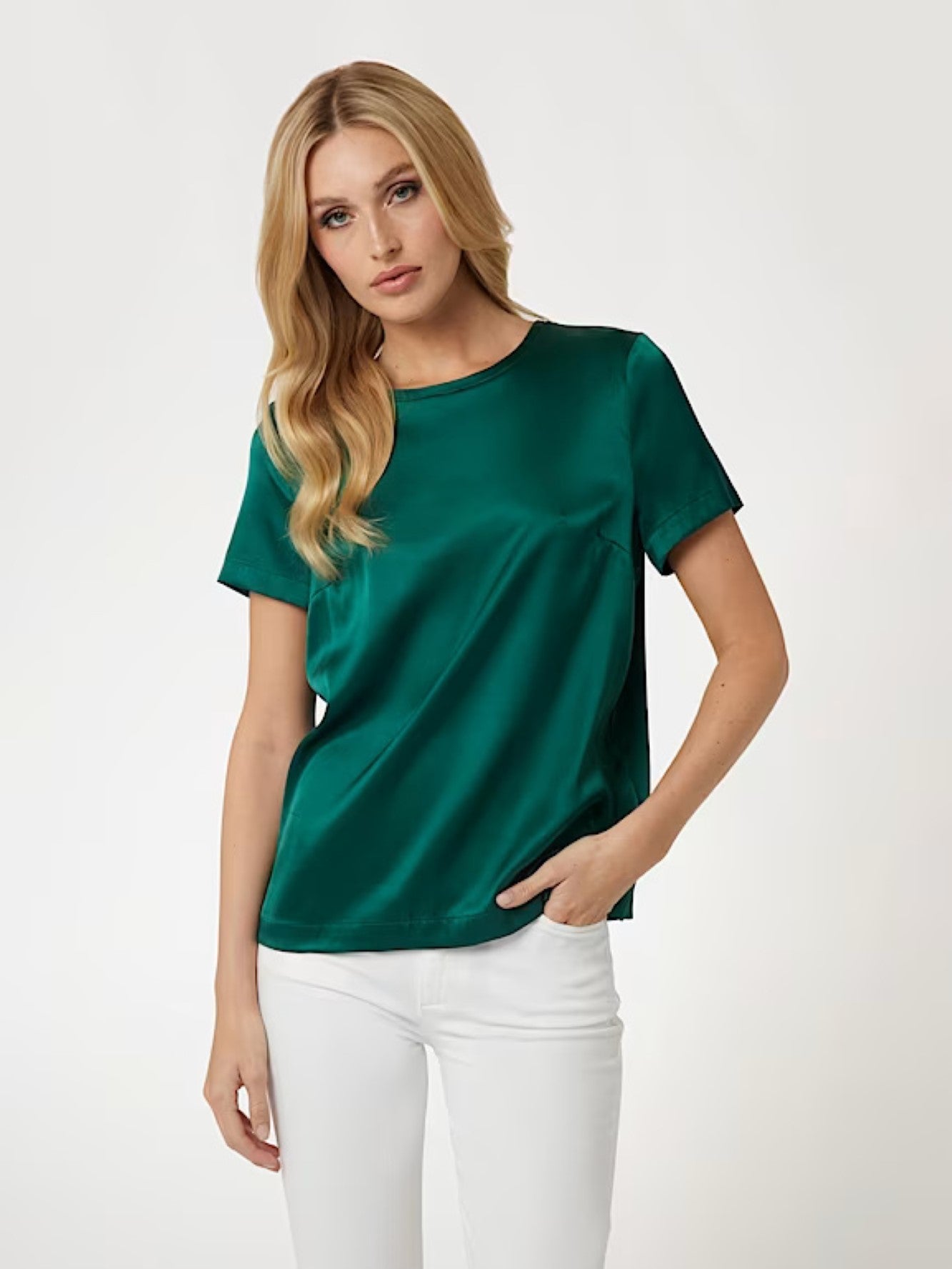 Bluza de dama MARCIANO by Guess din matase verde IMBRACAMINTE MARCIANO Verde 38 761839160637