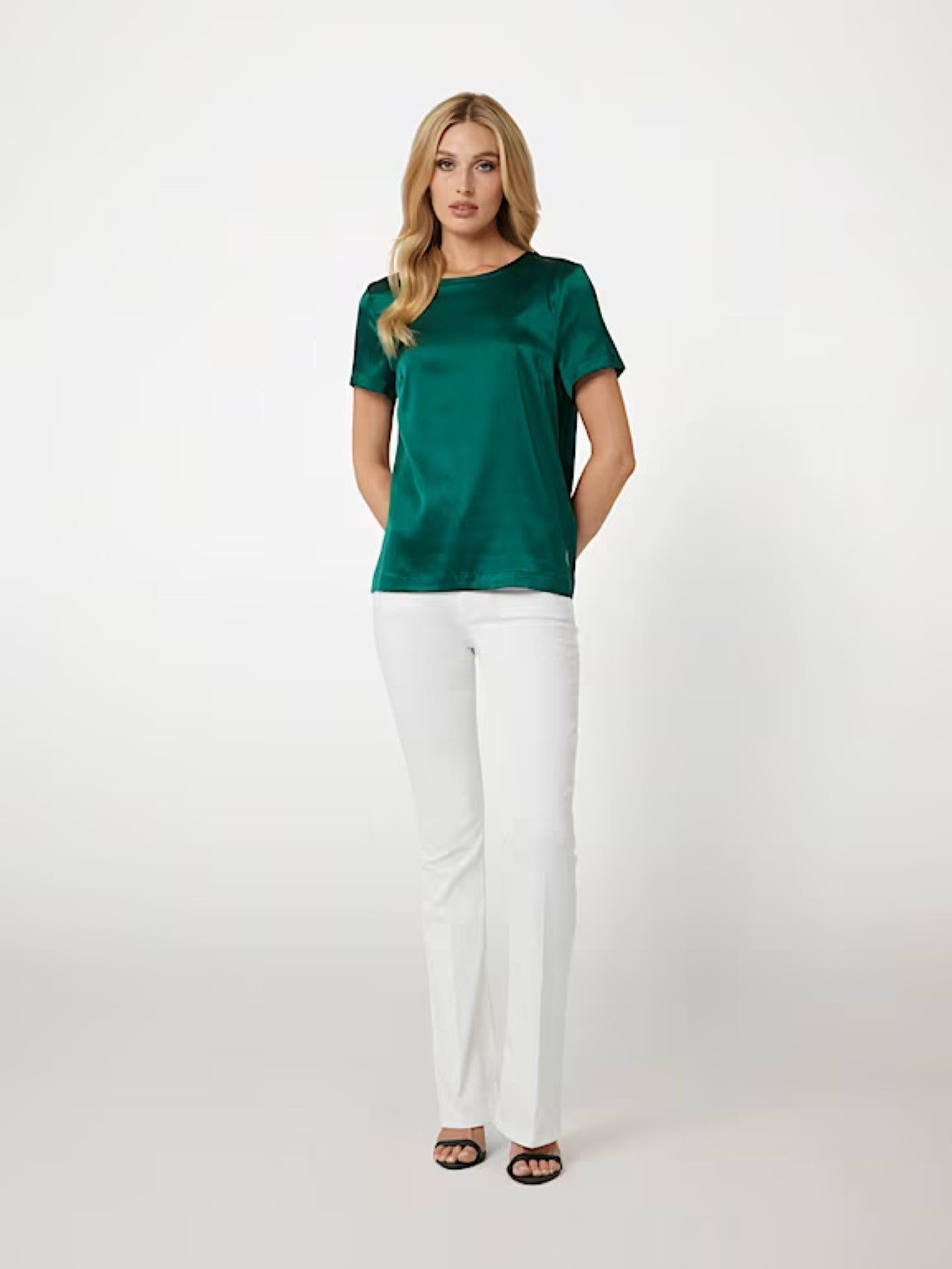 Bluza de dama MARCIANO by Guess din matase verde IMBRACAMINTE MARCIANO   