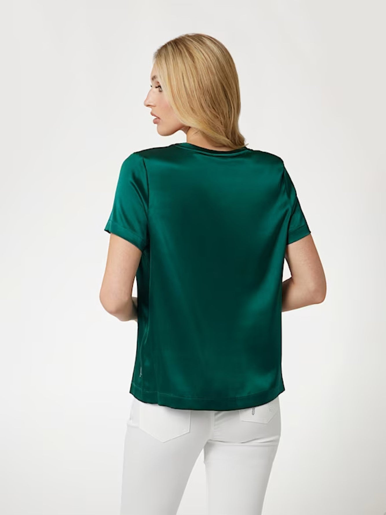 Bluza de dama MARCIANO by Guess din matase verde IMBRACAMINTE MARCIANO   