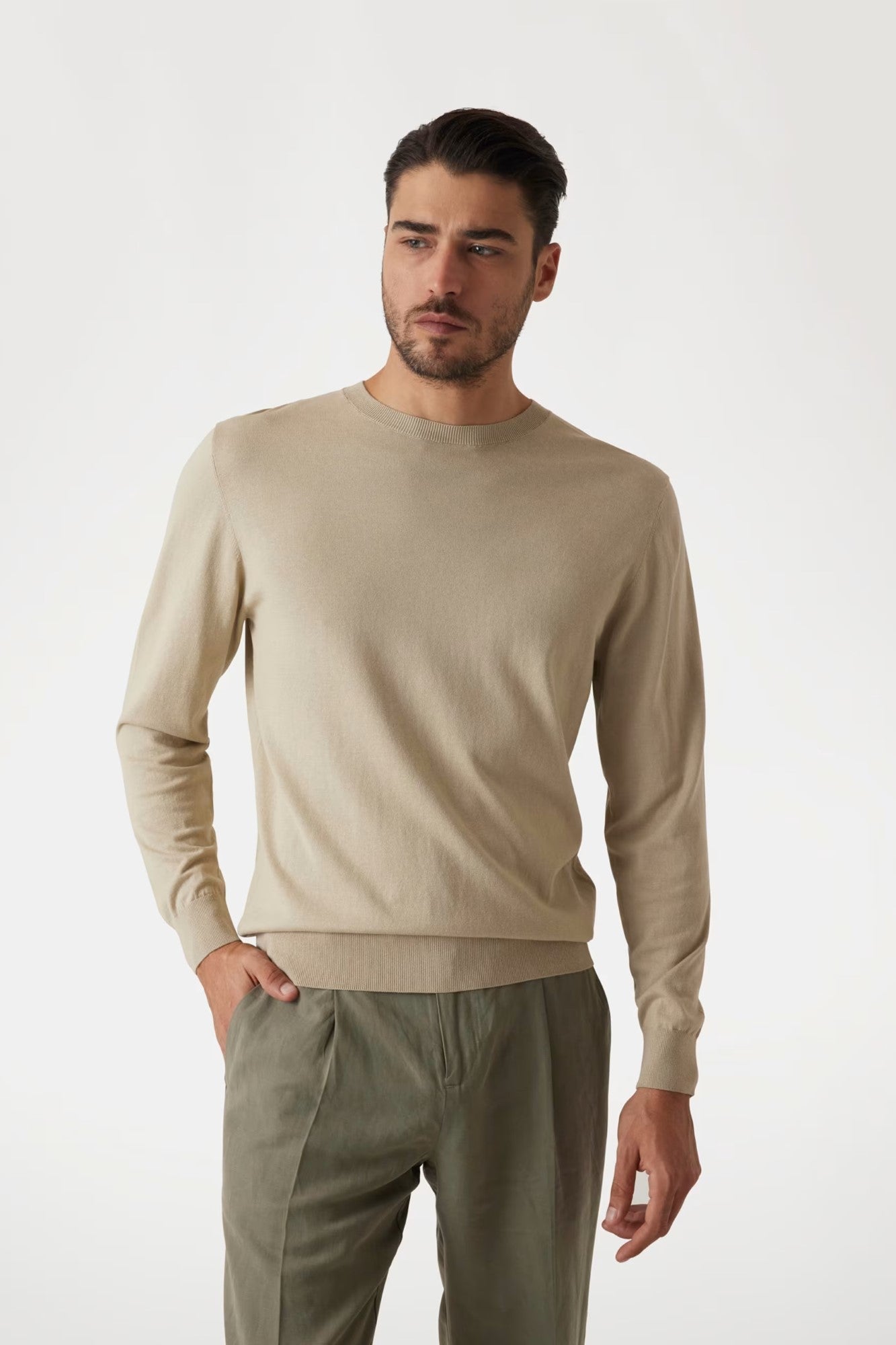 Pulover MARCIANO de Barbati IMBRACAMINTE MARCIANO Bej S 762674191554