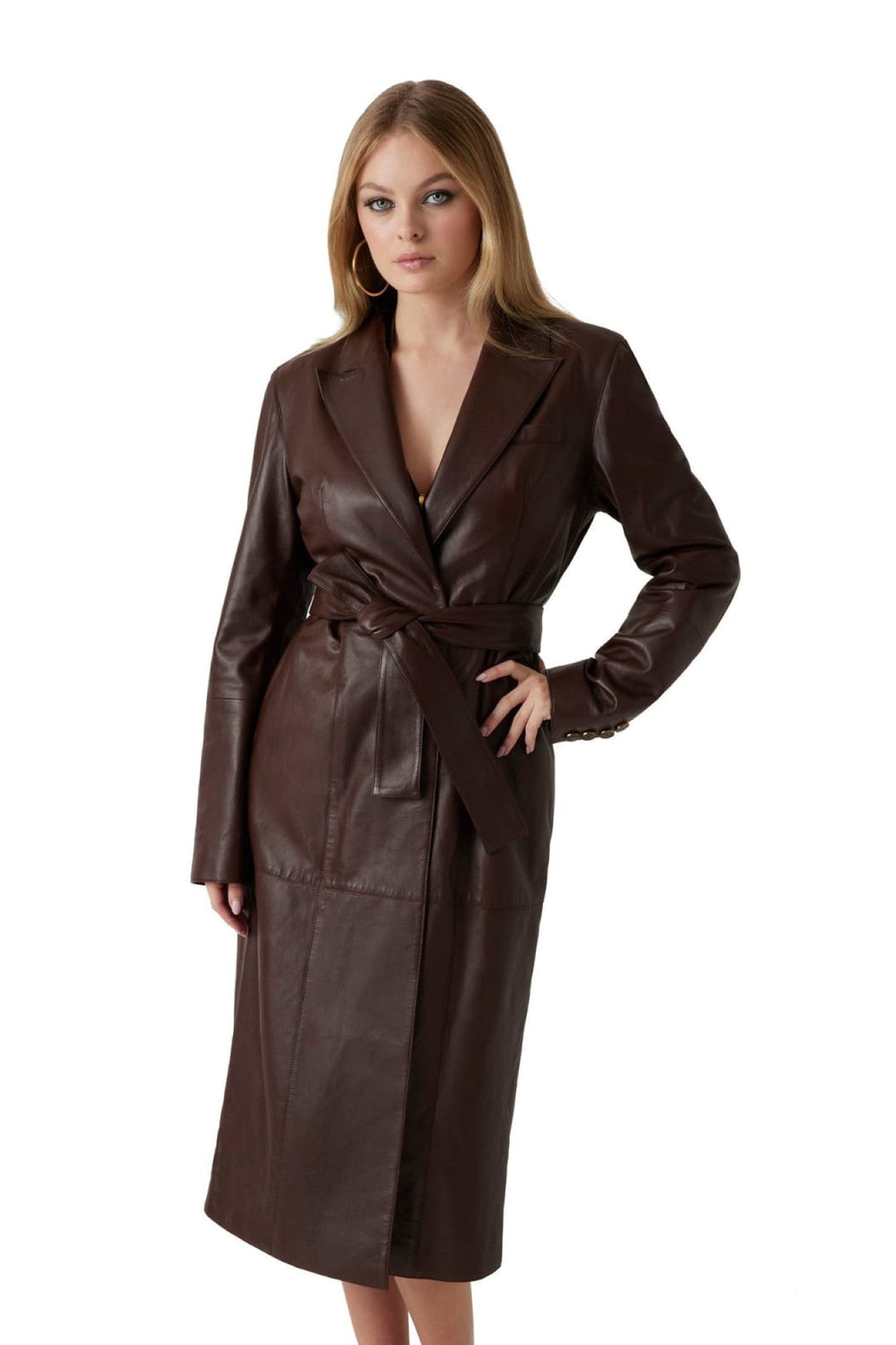 Palton din Piele Naturala Marciano by GUESS IMBRACAMINTE MARCIANO Maro 38 762890715050
