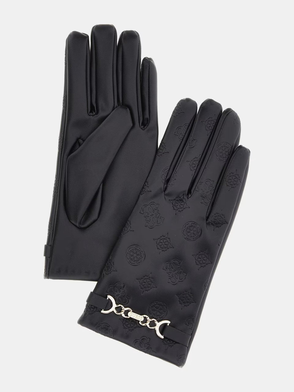Manusi Negre GUESS cu accente metalice ACCESORII GUESS Negru S 762233691009