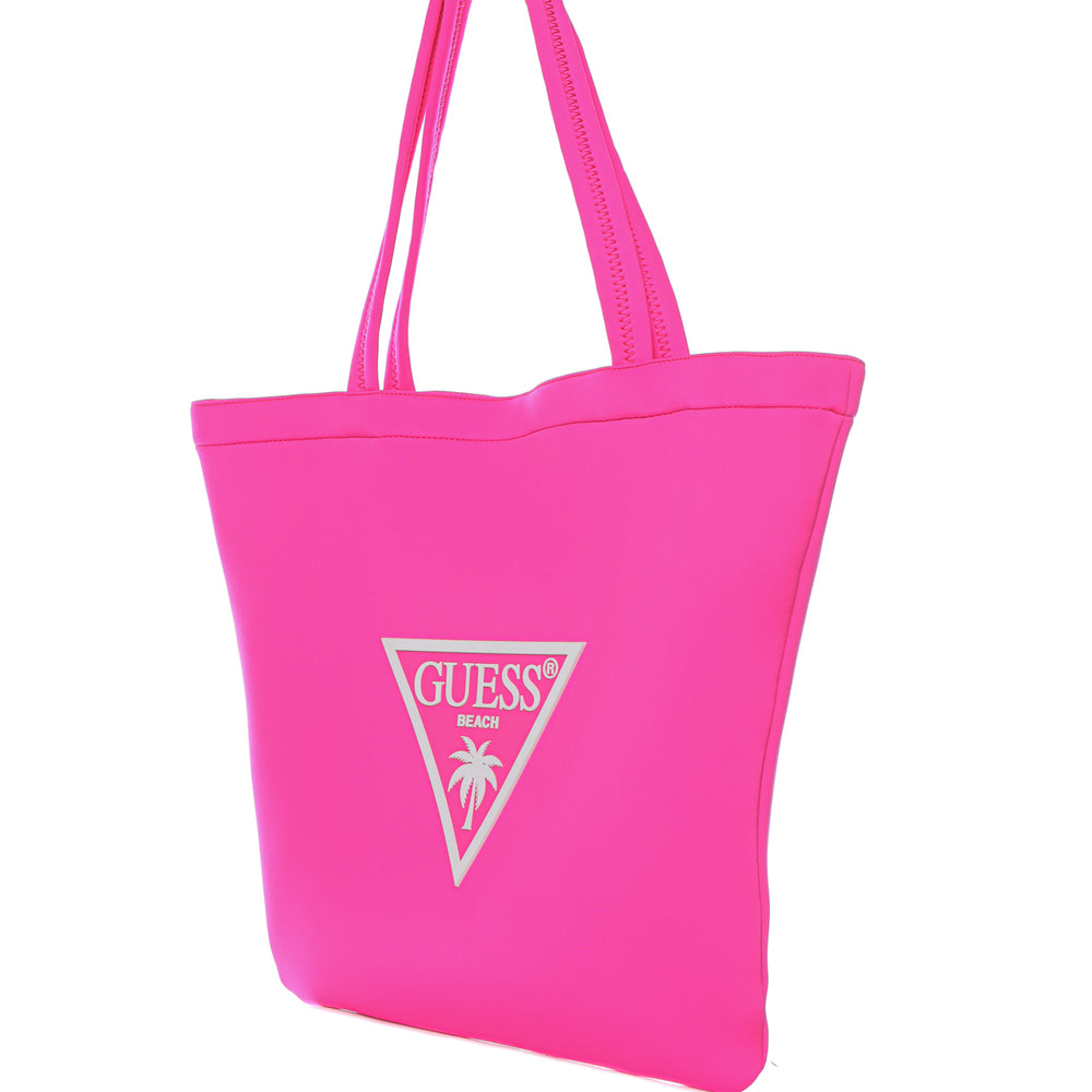 
                      
                        Geanta de plaja GUESS din material textil cu logo DE UMAR GUESS   
                      
                    