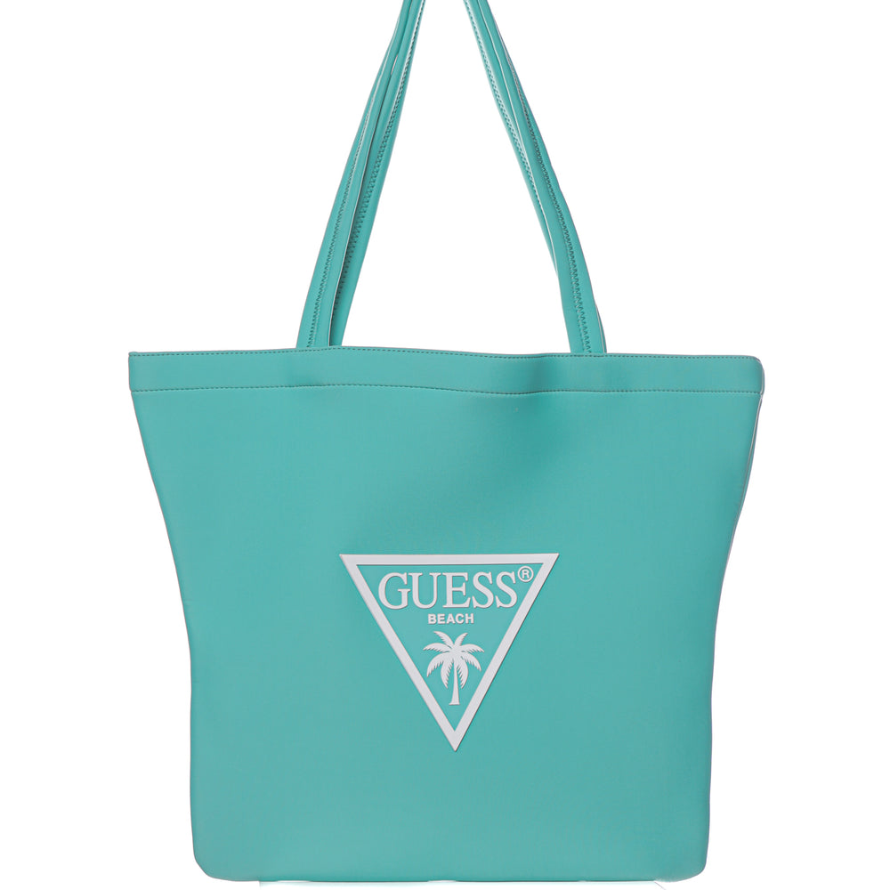 
                      
                        Geanta de plaja GUESS din material textil cu logo DE UMAR GUESS   
                      
                    
