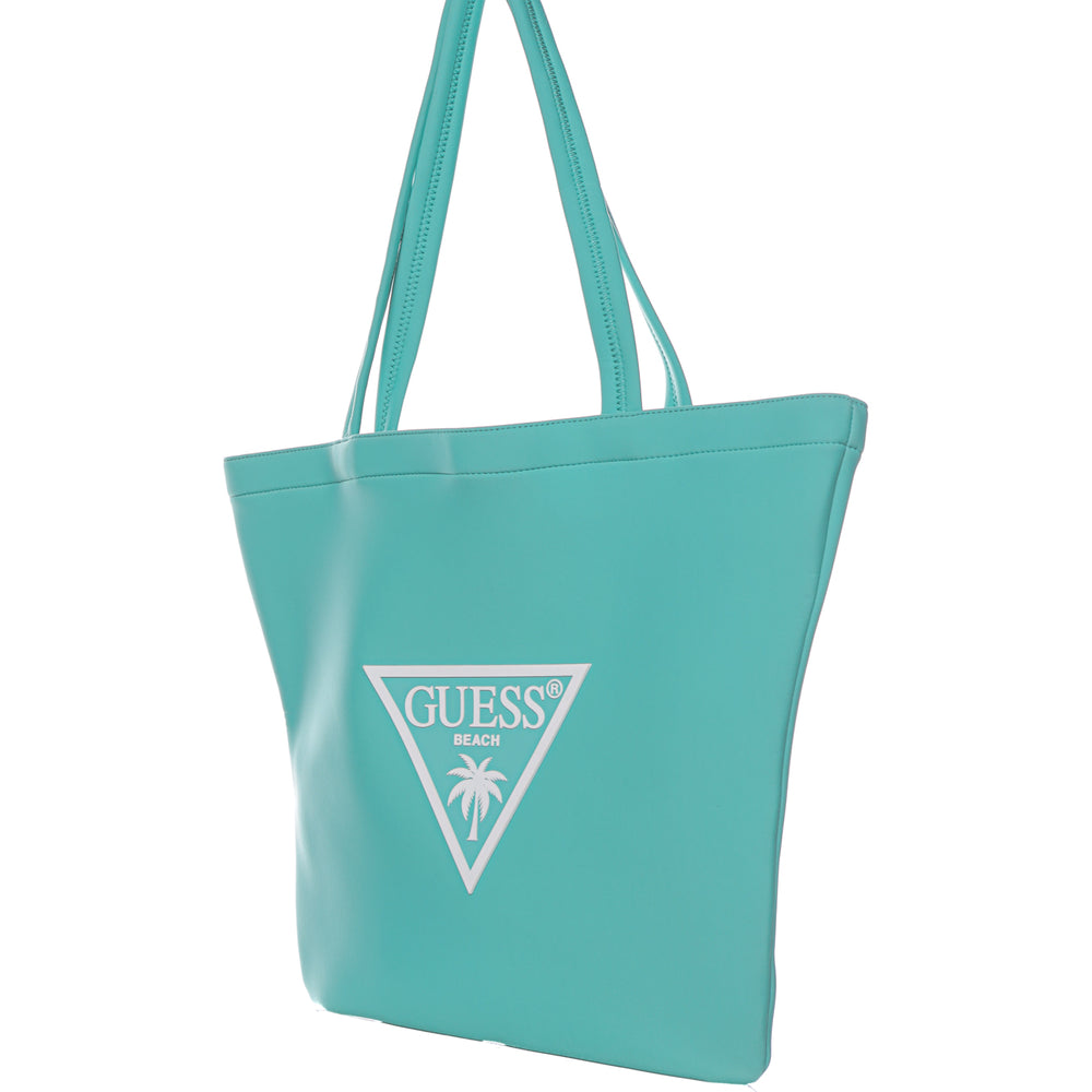 
                      
                        Geanta de plaja GUESS din material textil cu logo DE UMAR GUESS   
                      
                    