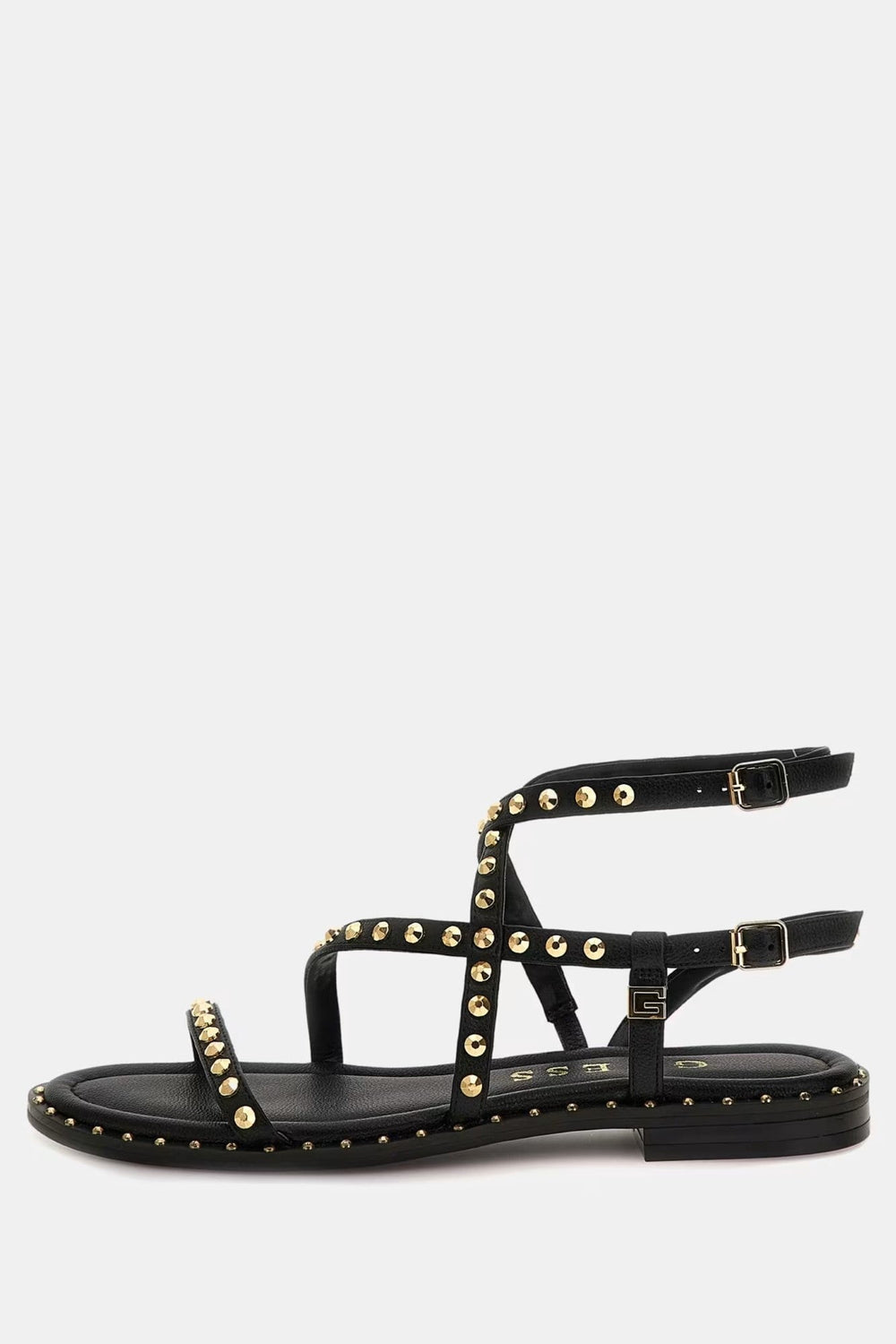 Sandale GUESS cu varf rotund si inchidere prin curea la glezna INCALTAMINTE GUESS   
