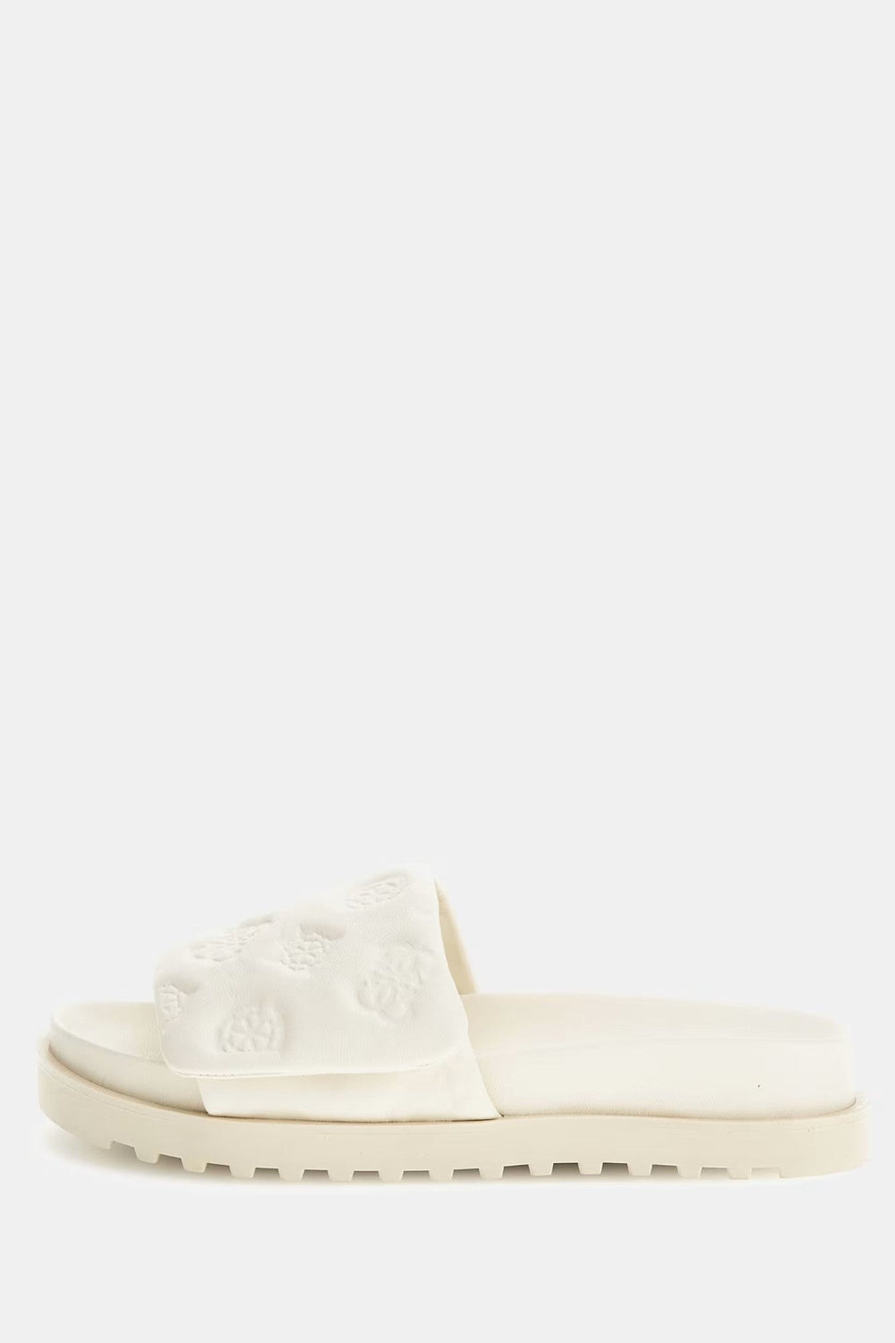 Papuci GUESS cu logo si inchidere prin curea INCALTAMINTE GUESS   