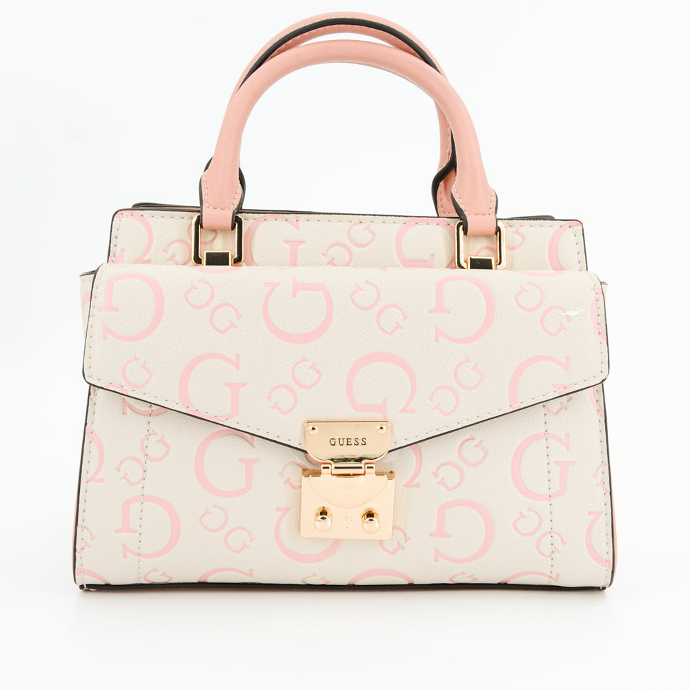
                      
                        Geanta GUESS roz cu model monogram GENTI GUESS   
                      
                    