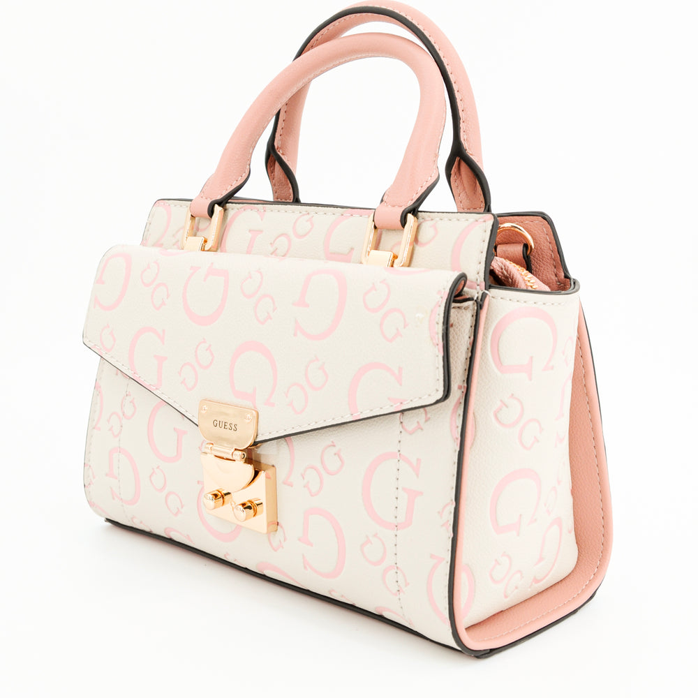 
                      
                        Geanta GUESS roz cu model monogram GENTI GUESS   
                      
                    