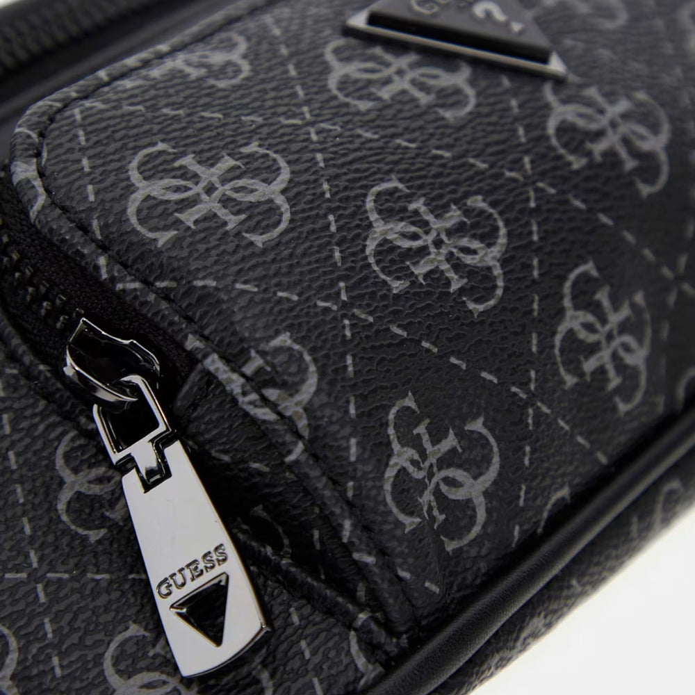 
                      
                        Borseta GUESS unisex neagra cu model monogramat si curea reglabila ACCESORII GUESS   
                      
                    