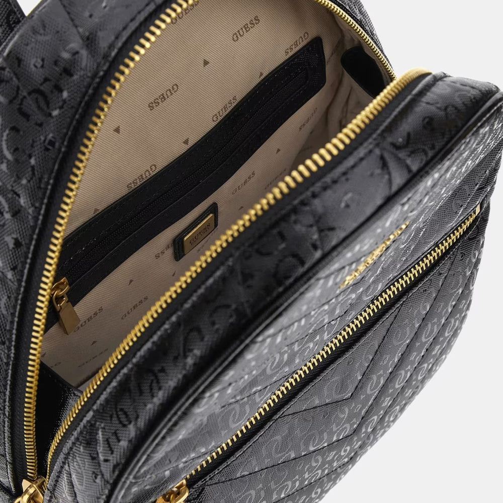 
                      
                        Rucsac GUESS cu logo si fermoare metalice de culoare aurie GENTI GUESS   
                      
                    