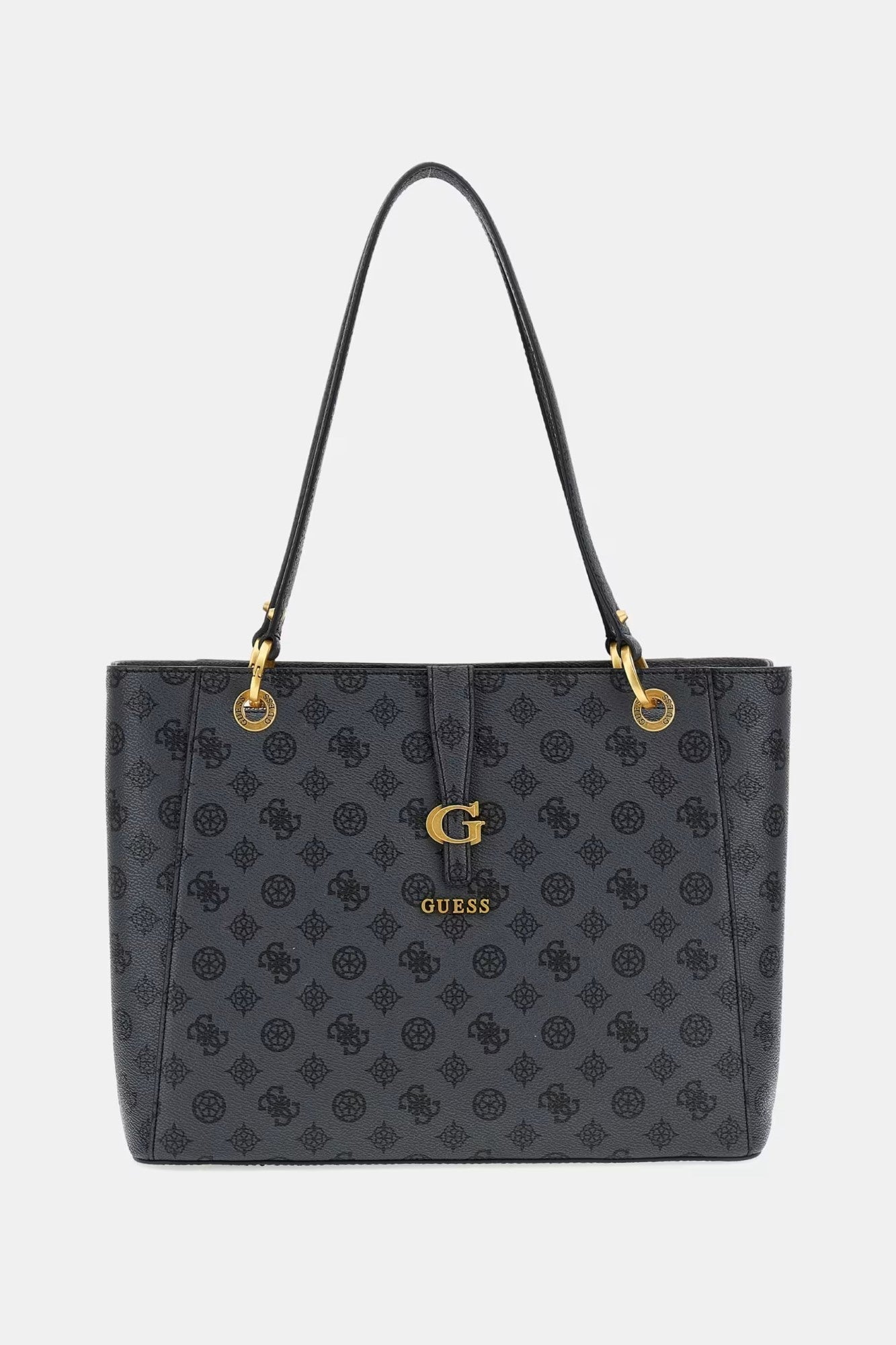 Geanta GUESS Tote cu model monogram GENTI GUESS Negru ONE 190231842187