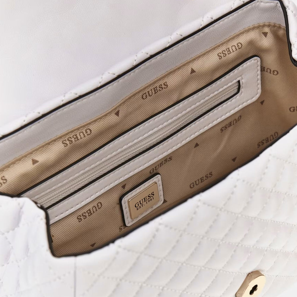 
                      
                        Geanta GUESS De Dama Cu Cusaturi In Romb Si Logo Metalic ACCESORII GUESS   
                      
                    