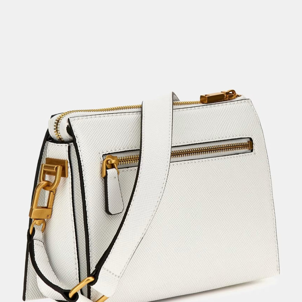 
                      
                        Geanta GUESS Mini Crossbody De Dama Cu Logo Metalic Si Fermoar Auriu ACCESORII GUESS   
                      
                    