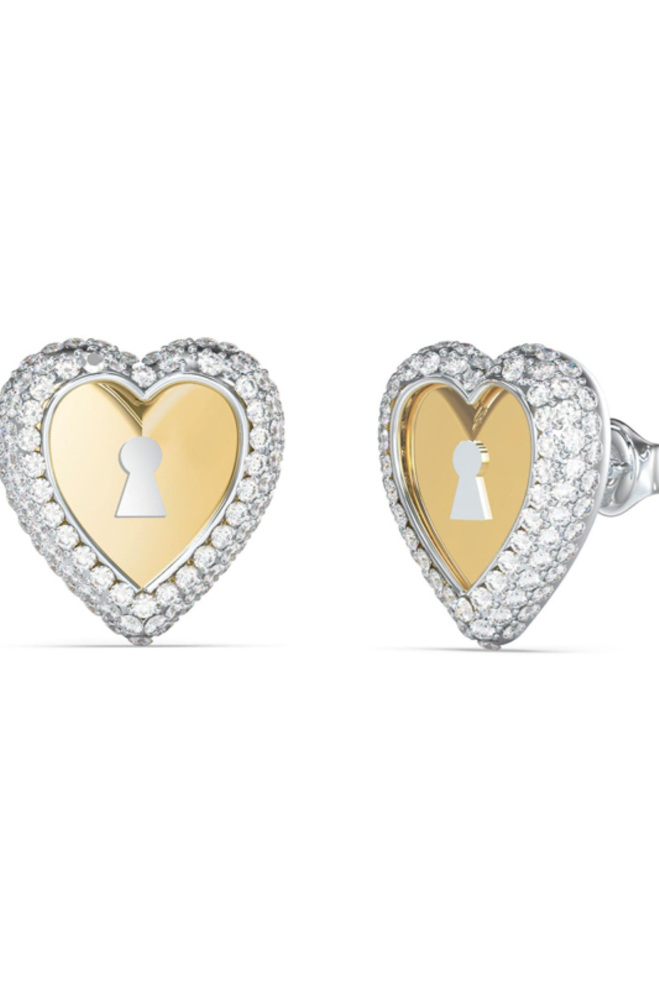 Cercei Guess Love Bites stud cu cristale ACCESORII GUESS AURIU ONE 7625826400303