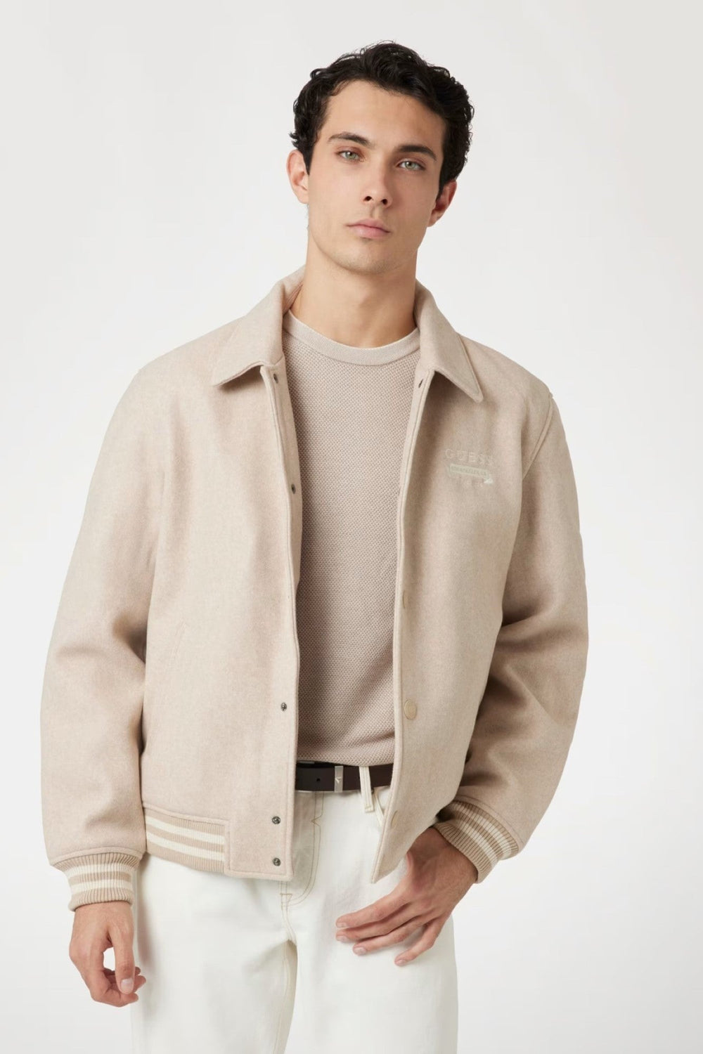 Geaca Bomber  GUESS de Barbati IMBRACAMINTE GUESS Bej XS 762540856703