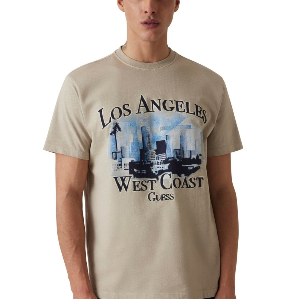 Tricou GUESS de Barbati IMBRACAMINTE GUESS Bej XS 762180606796