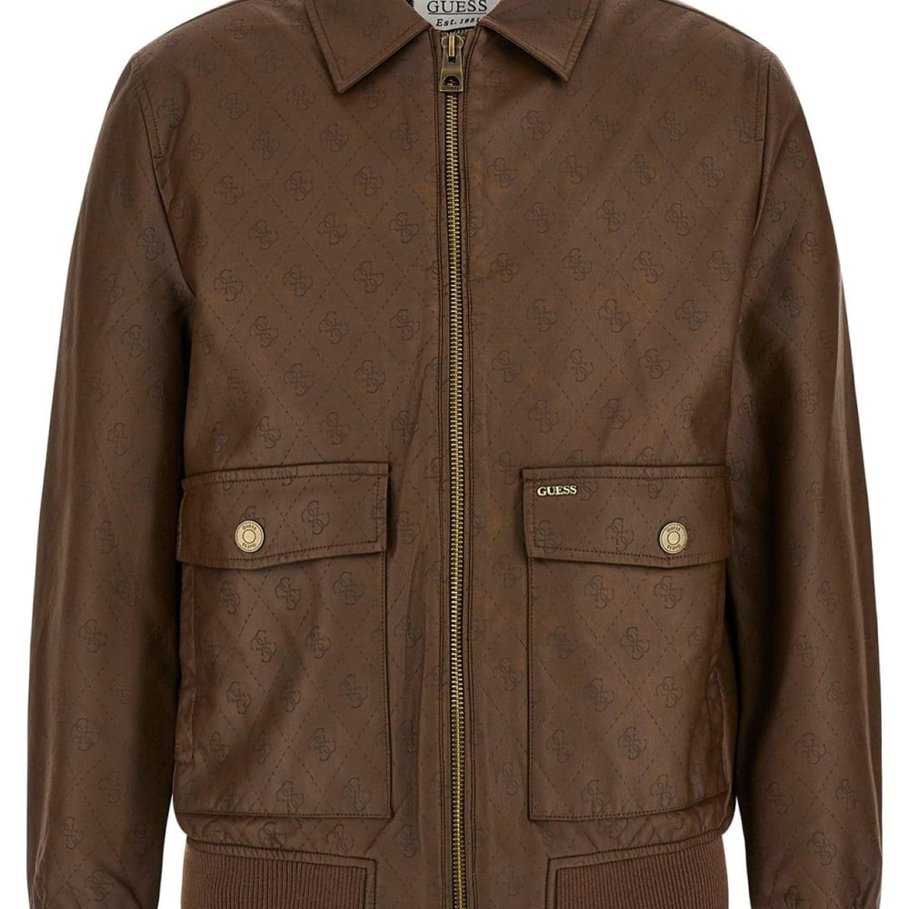 
                      
                        Geaca din imitatie de piele GUESS de Barbati IMBRACAMINTE GUESS Maro S 762890703620
                      
                    