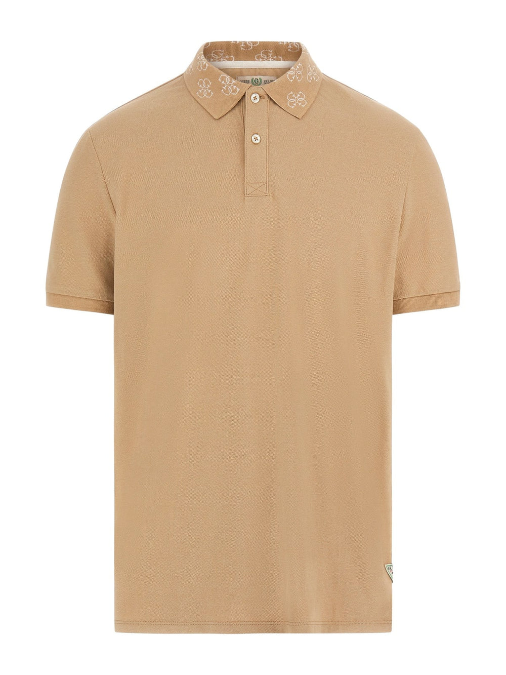 Tricou cu Guler GUESS de Barbati IMBRACAMINTE GUESS Bej S 762890717983