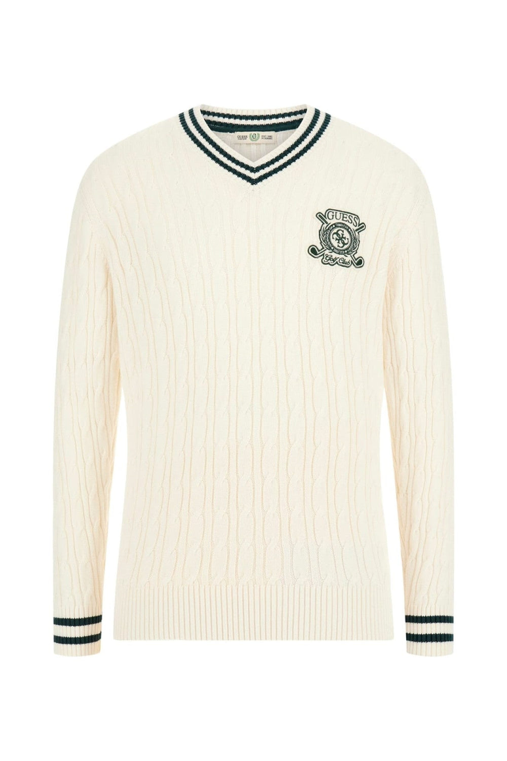 Pulover Guess model cable-knit IMBRACAMINTE GUESS Alb S 762083798634