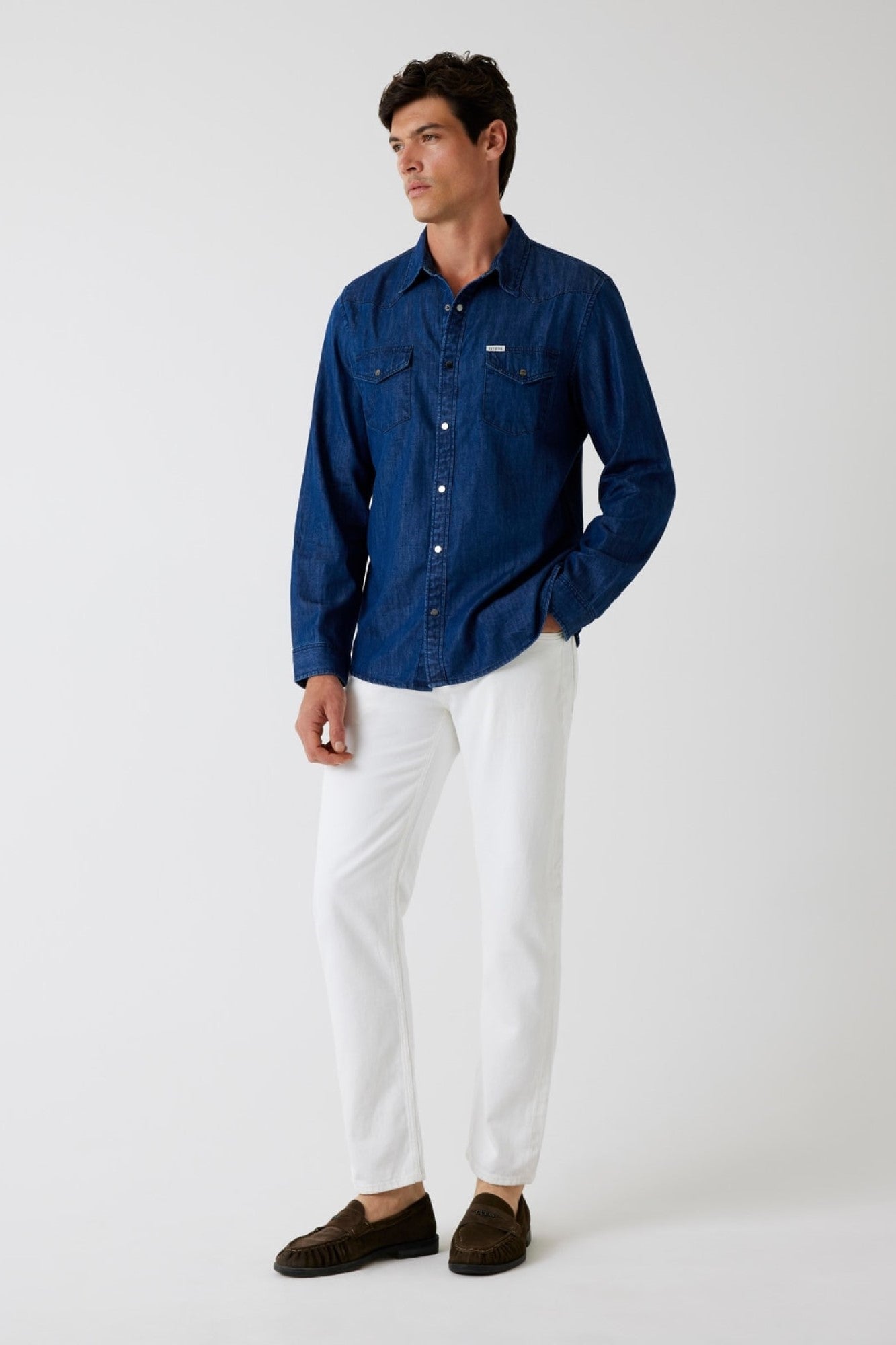 Pantaloni Denim GUESS de barbati IMBRACAMINTE GUESS Alb 29 7625826405346