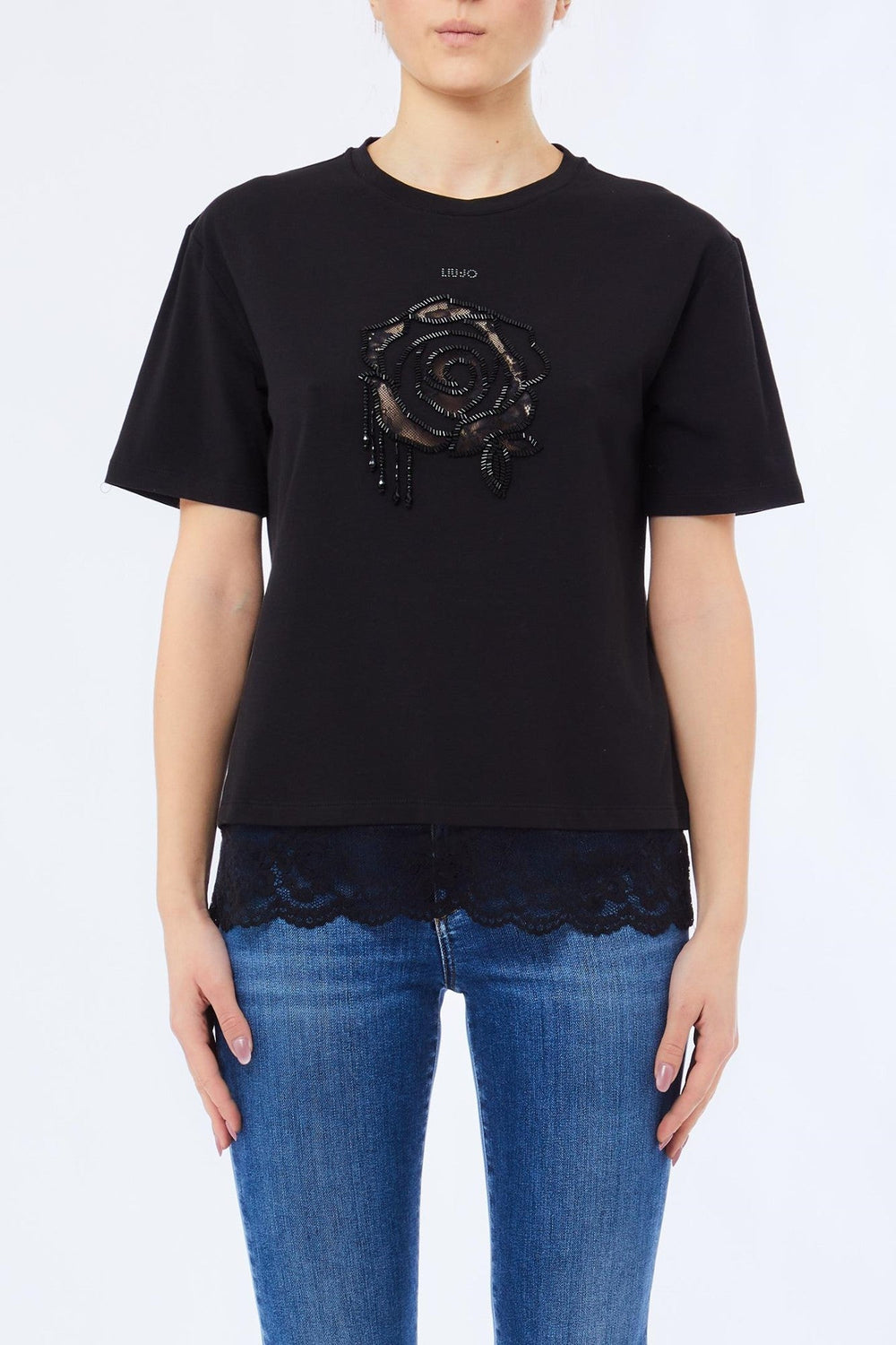 Tricou Bow LIU JO de Dama IMBRACAMINTE LIU JO Negru XS 805952438123