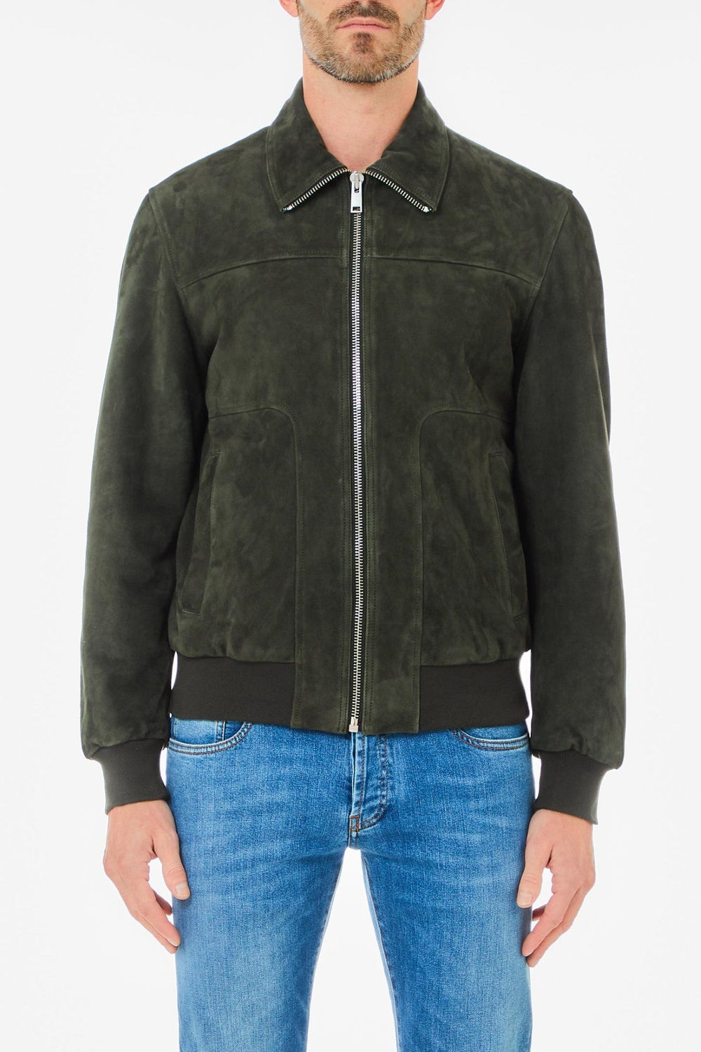 Geaca LIU JO de barbati din piele naturala IMBRACAMINTE LIU JO Verde M 805494497700