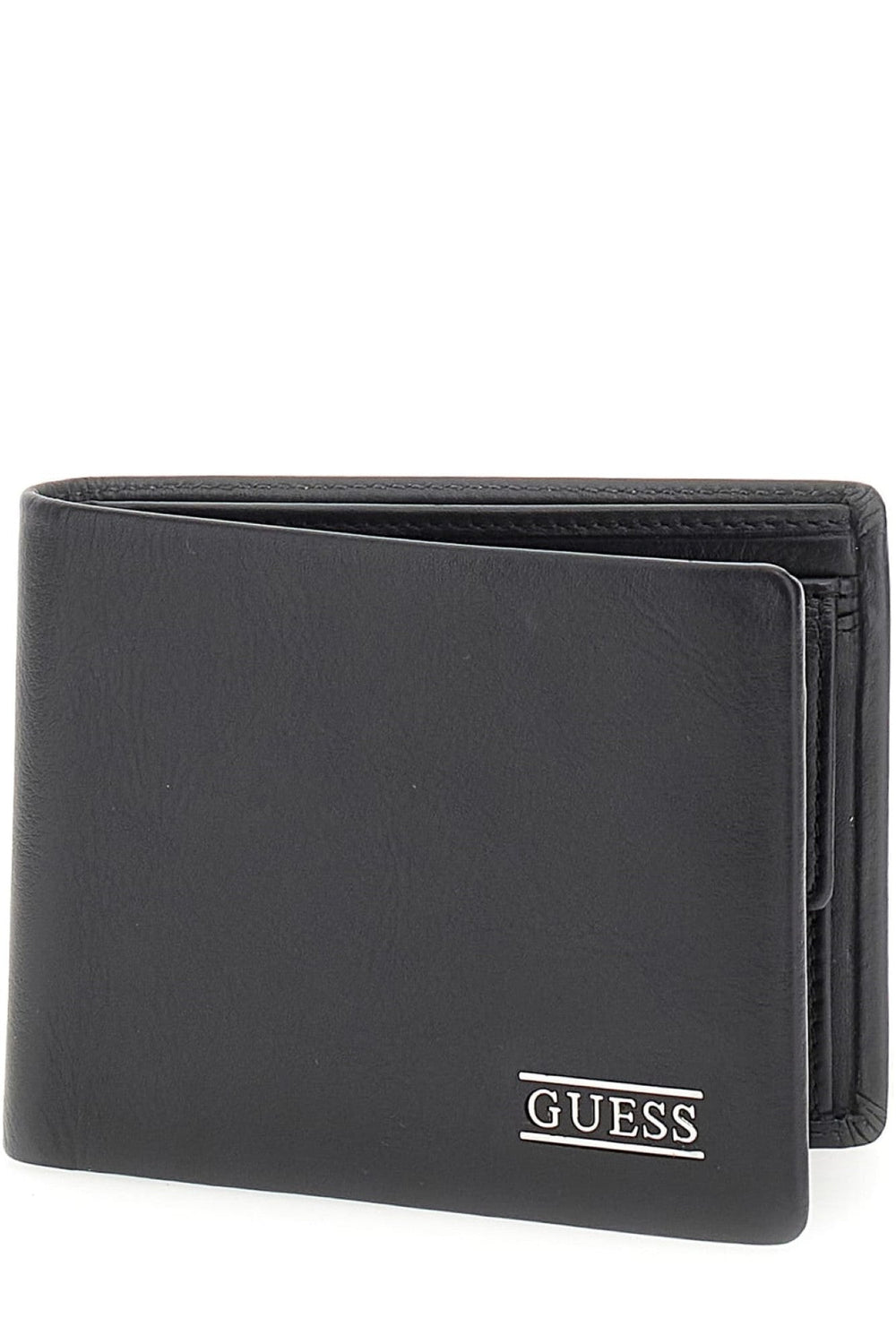 Portofel Guess New Boston din piele naturala ACCESORII SI GENTI GUESS Negru ONE 762233692080