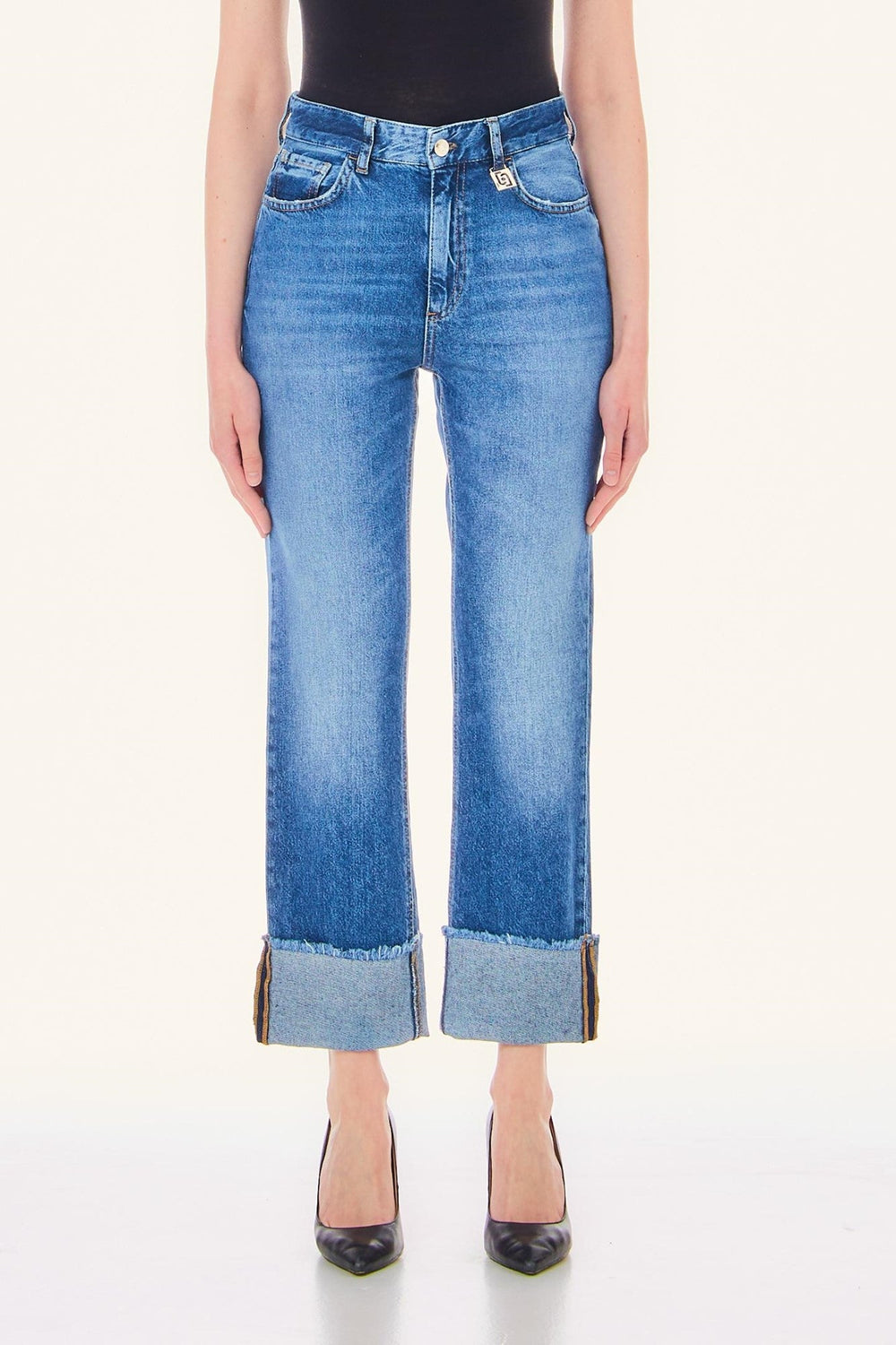 Pantaloni denim LIU JO IMBRACAMINTE LIU JO Albastru 25 805494435752
