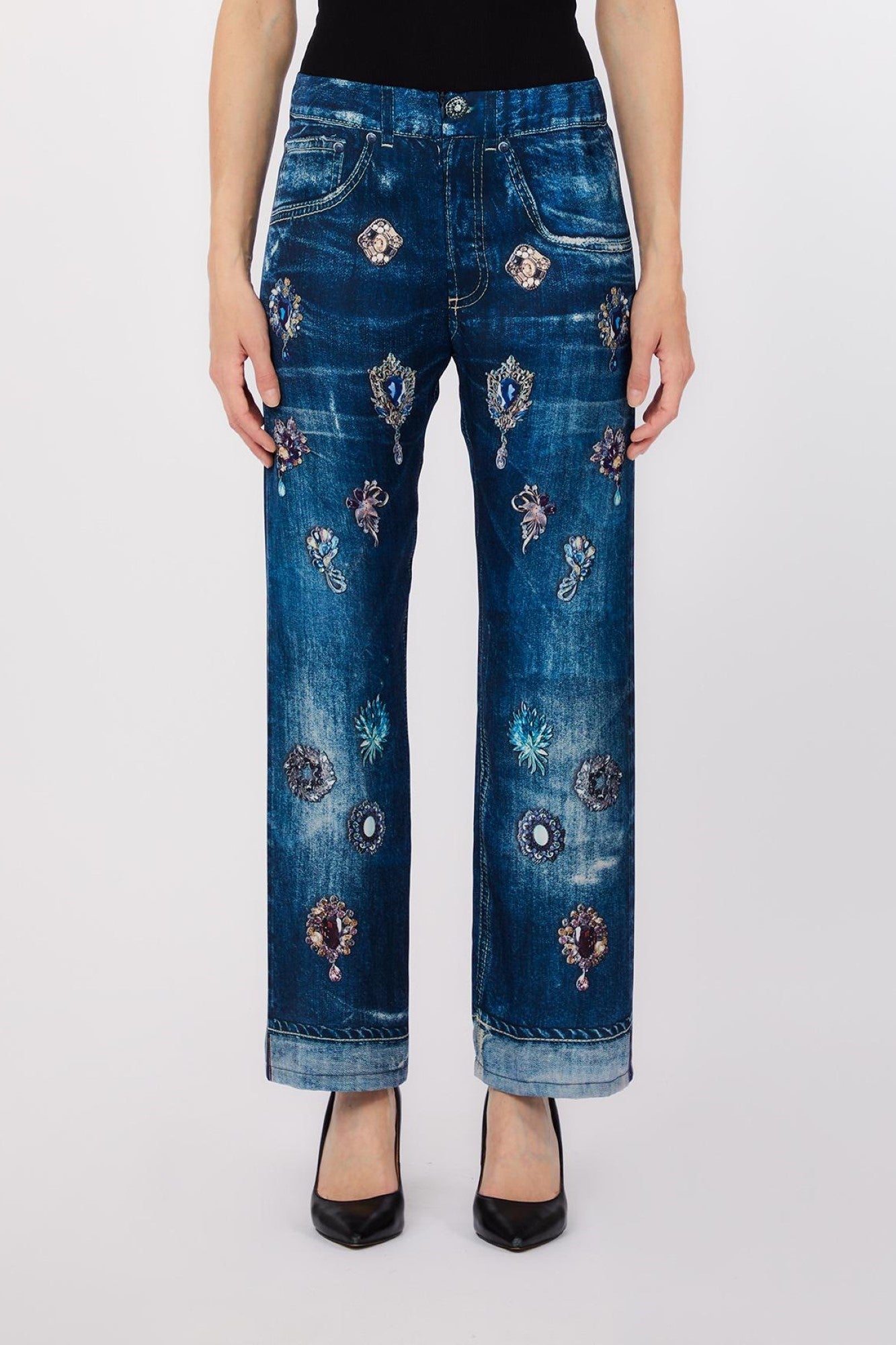 Pantaloni Denim LIU JO de Dama IMBRACAMINTE LIU JO Albastru 38 805952469968