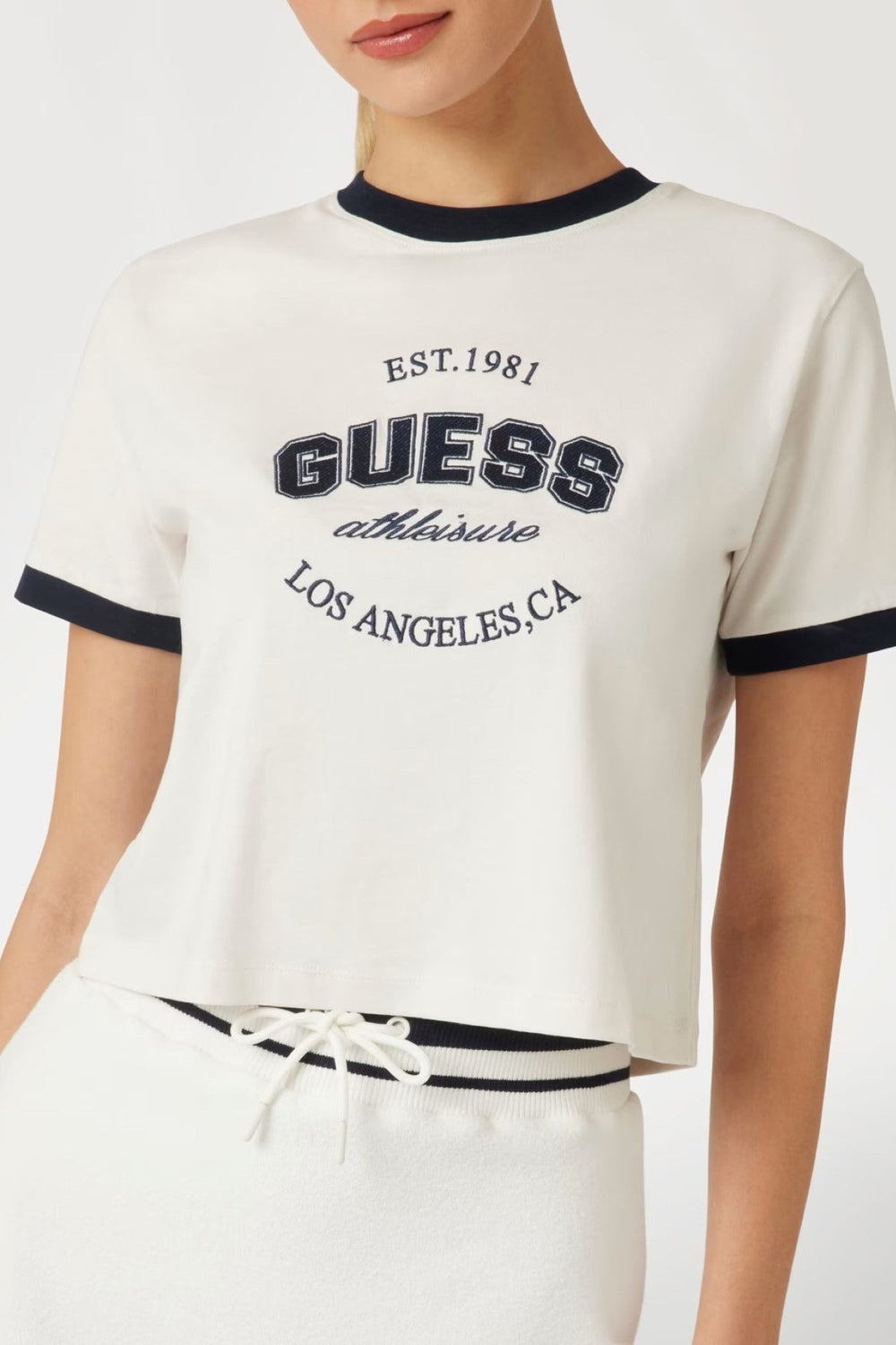 Tricou GUESS de Dama cu Logo IMBRACAMINTE GUESS Alb XXS 762540813283