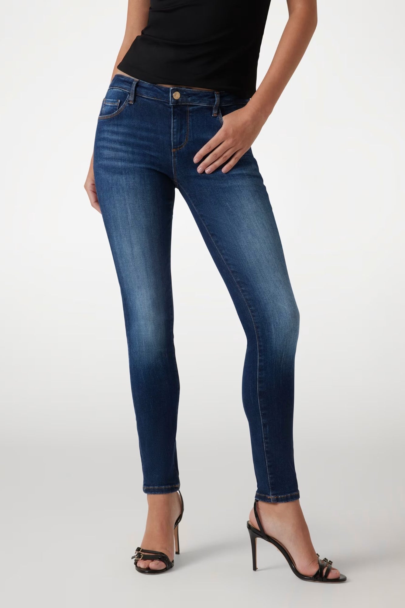 Pantaloni Annette Denim GUESS de Dama IMBRACAMINTE GUESS Albastru 24 762182626881