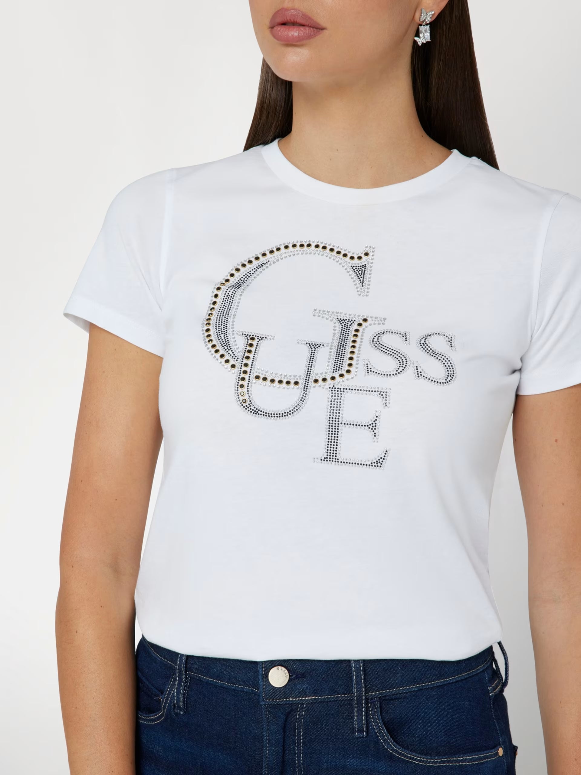 Tricou GUESS cu Strasuri