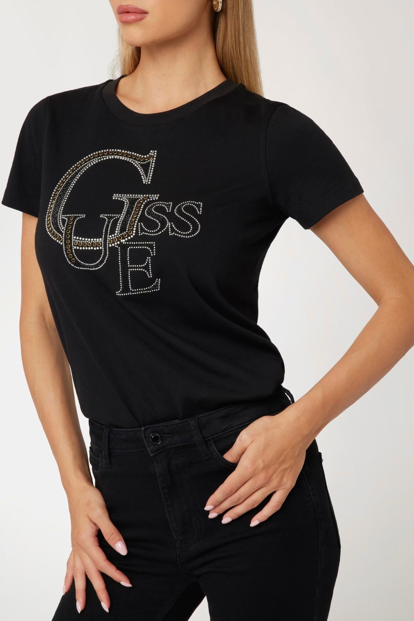 Tricou GUESS cu Strasuri w4bi16i3z14 – UnicBrands.ro