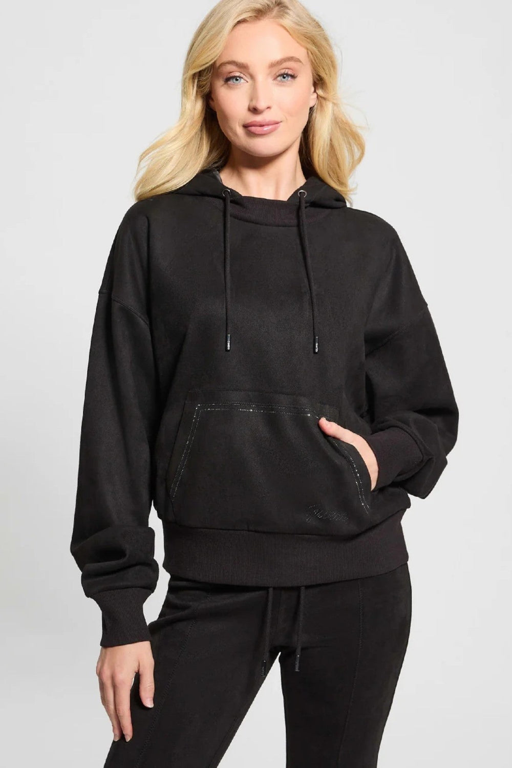 Hanorac GUESS de dama IMBRACAMINTE GUESS Negru XS 762540835943