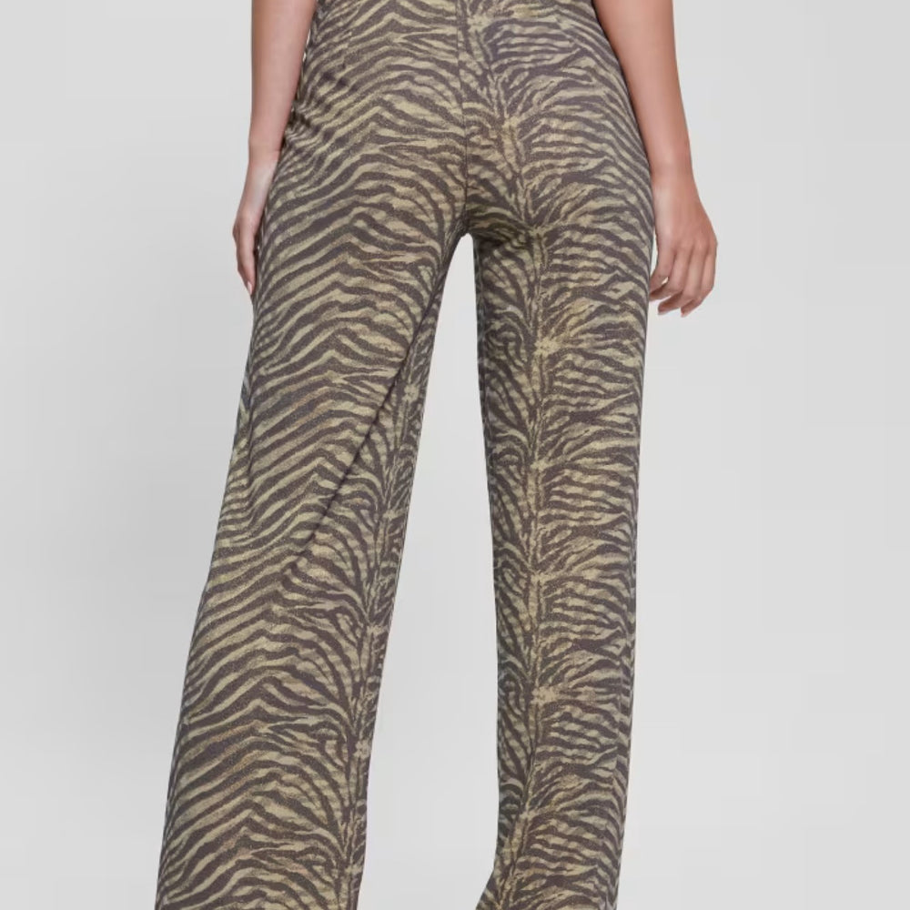 
                      
                        Pantaloni evazati GUESS cu imprimeu zebra si talie inalta IMBRACAMINTE GUESS   
                      
                    