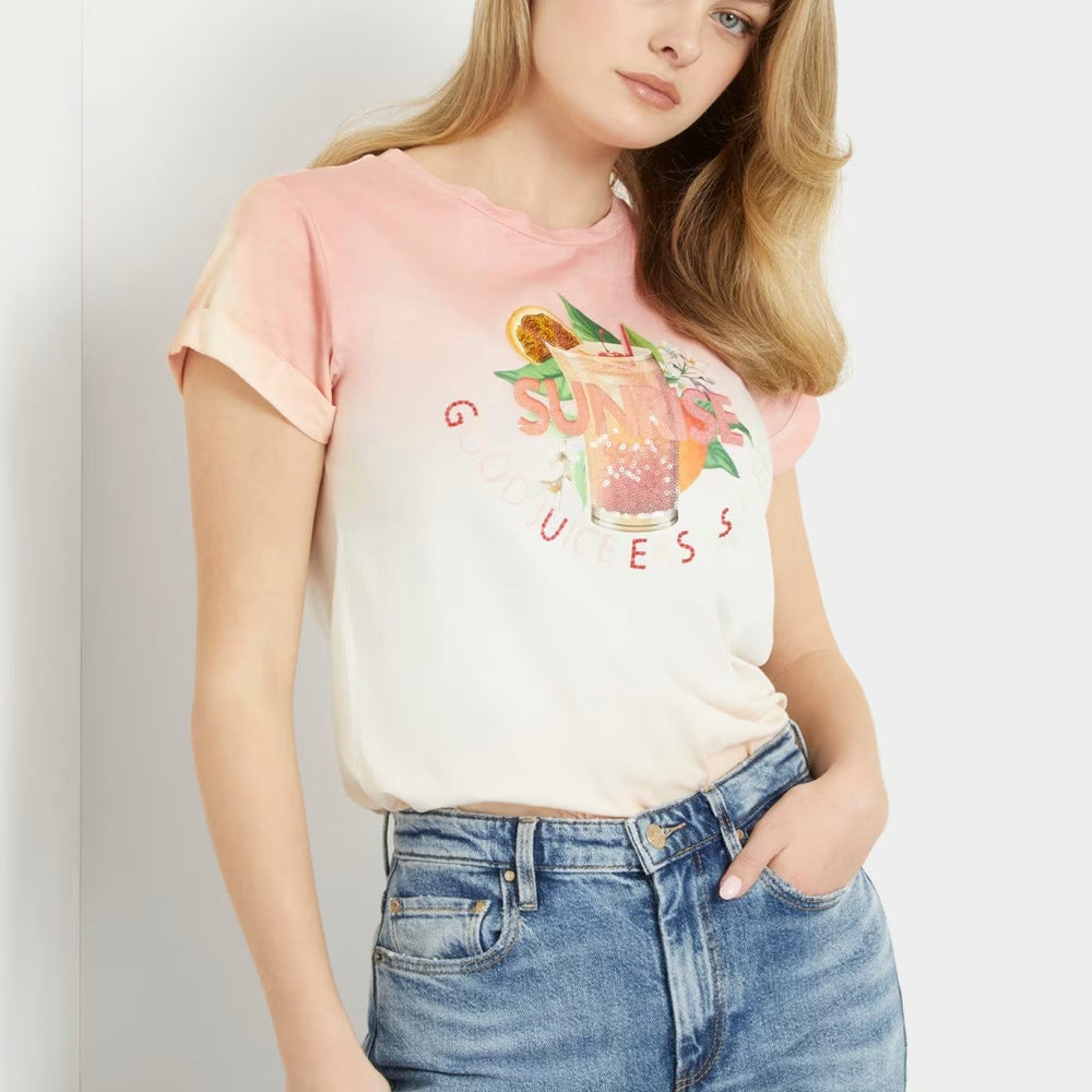 
                      
                        Tricou GUESS cu design grafic IMBRACAMINTE GUESS Roz XS 761839165710
                      
                    
