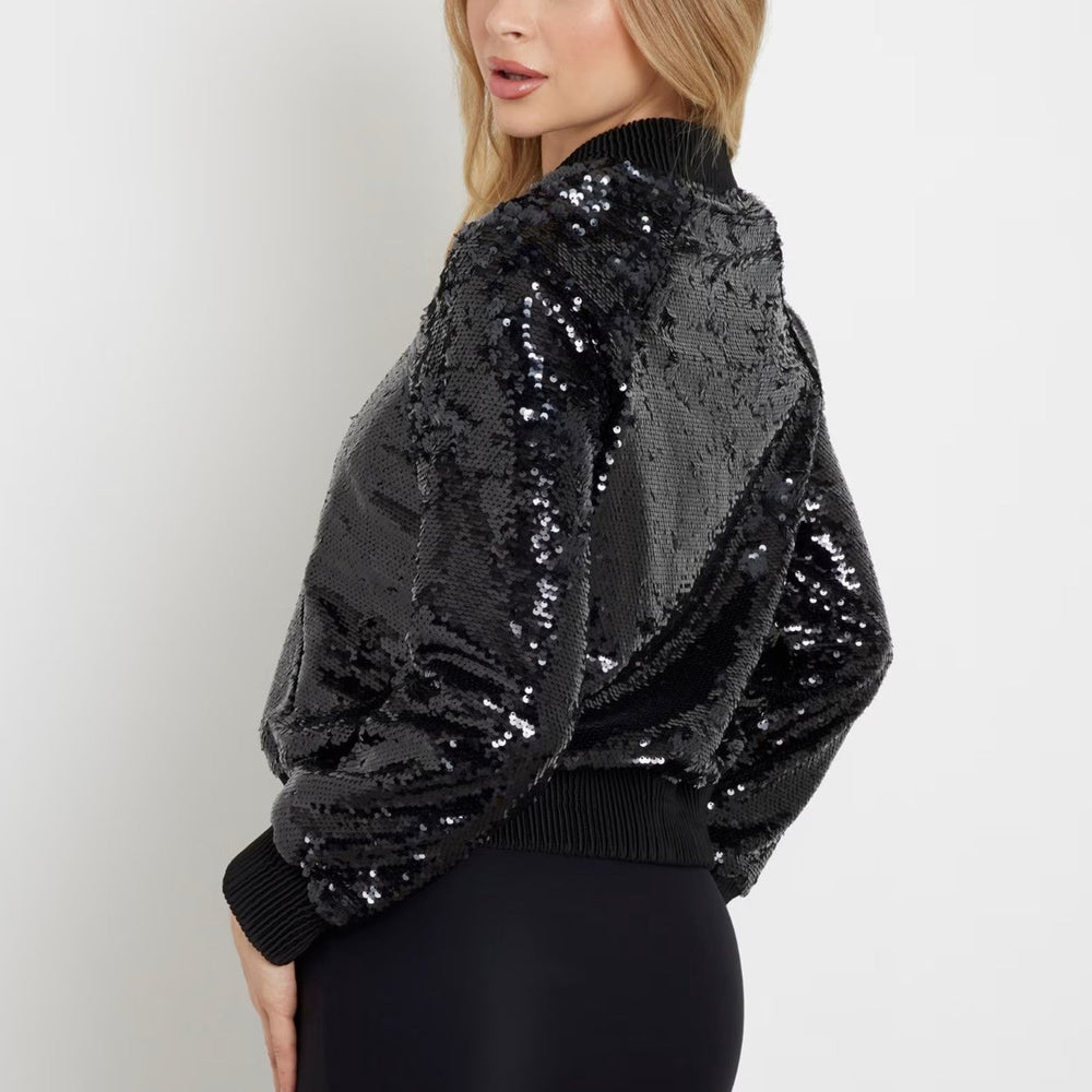 
                      
                        Geaca GUESS bomber neagra cu paiete stralucitoare IMBRACAMINTE GUESS   
                      
                    