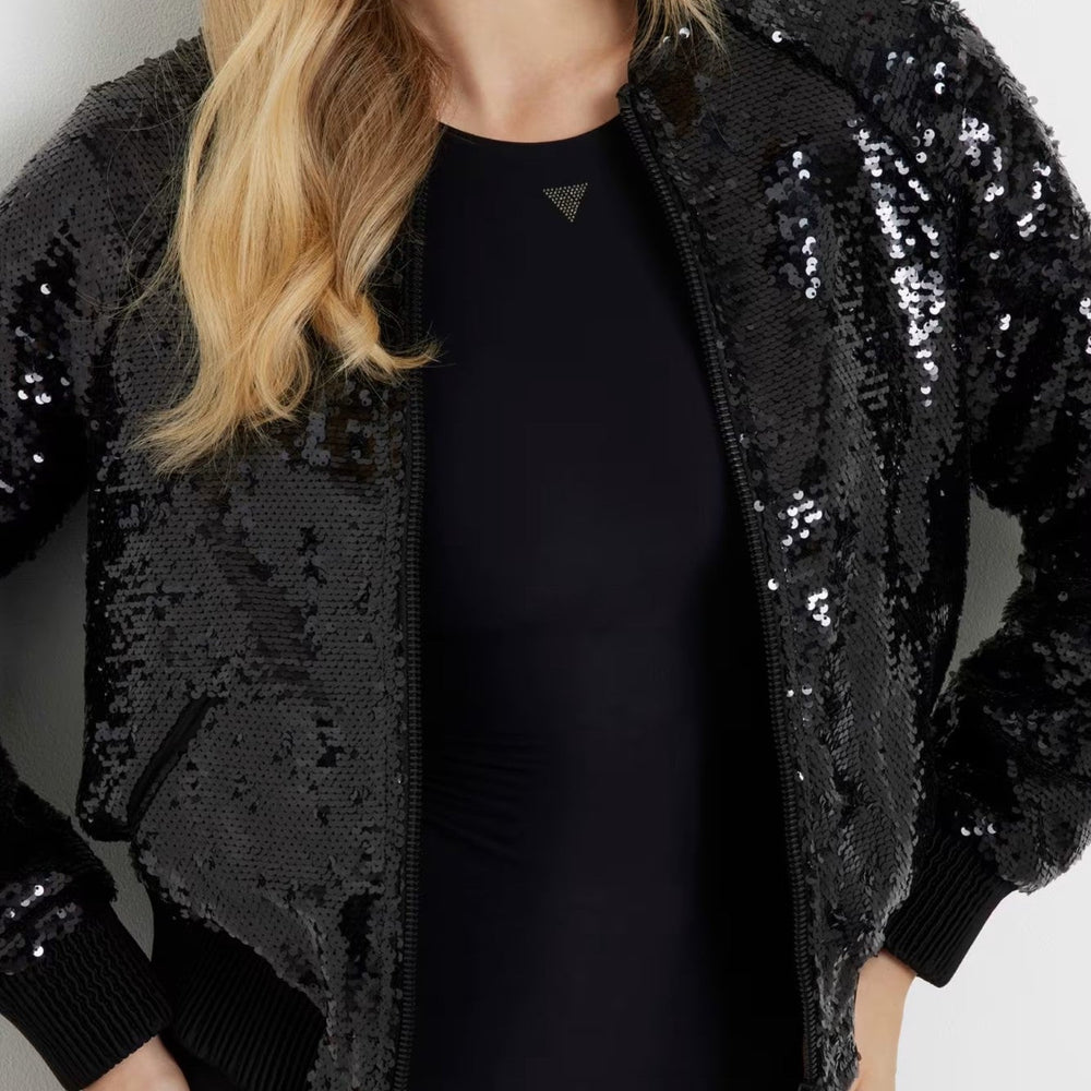 
                      
                        Geaca GUESS bomber neagra cu paiete stralucitoare IMBRACAMINTE GUESS   
                      
                    