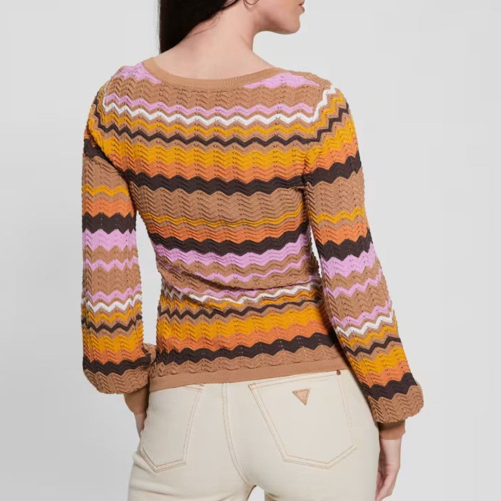 
                      
                        Pulover GUESS multicolor cu model zigzag si nasturi IMBRACAMINTE GUESS   
                      
                    