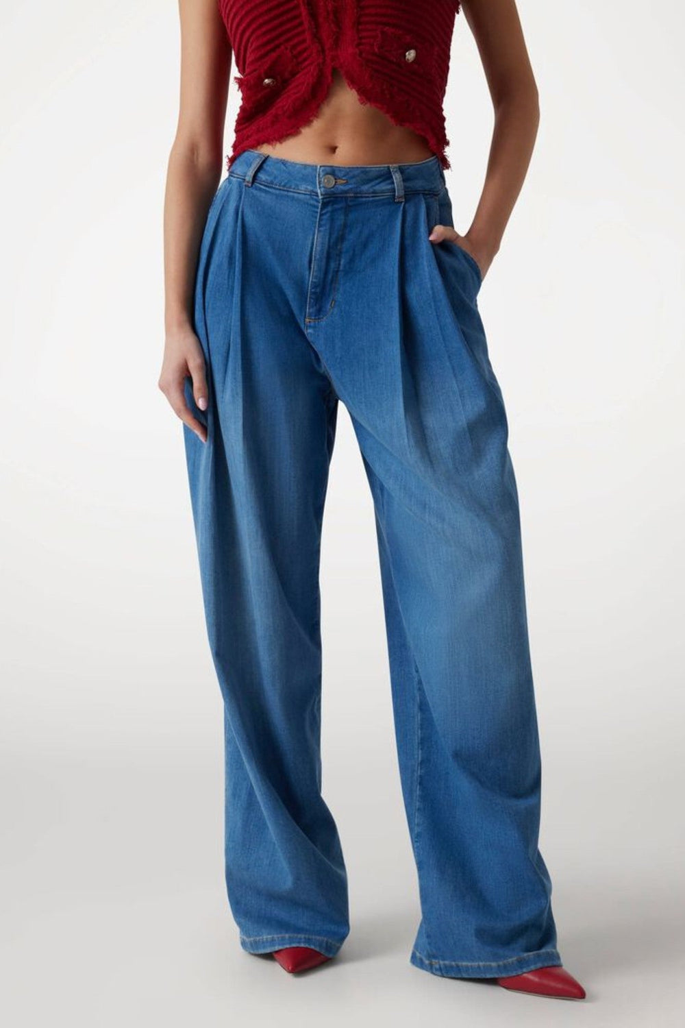Pantaloni Denim GUESS de Dama IMBRACAMINTE GUESS Albastru 24 762890709344
