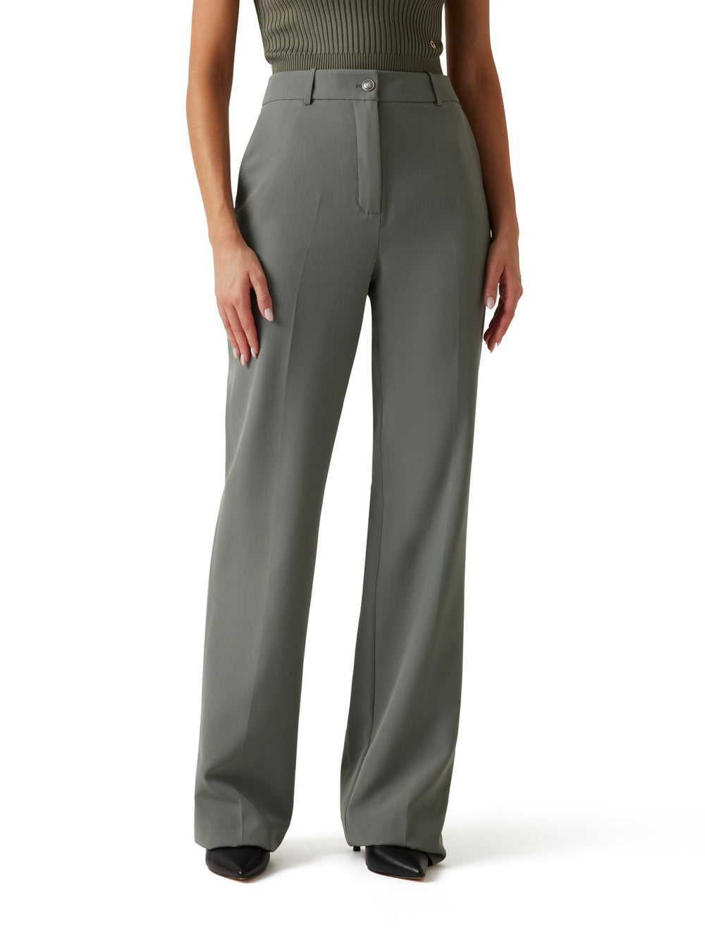Pantaloni GUESS de Dama IMBRACAMINTE GUESS Kaki XS 762890702691