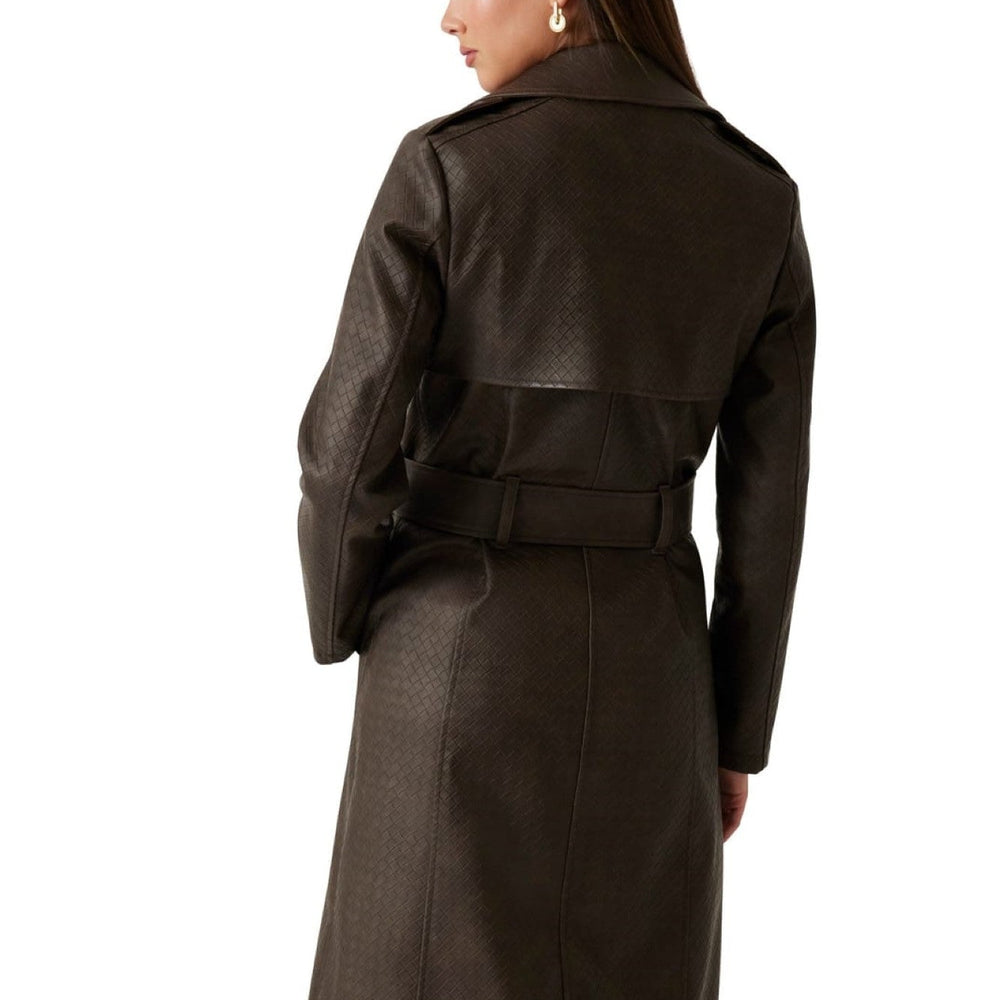 Trench din Piele Artificiala GUESS de Dama IMBRACAMINTE GUESS